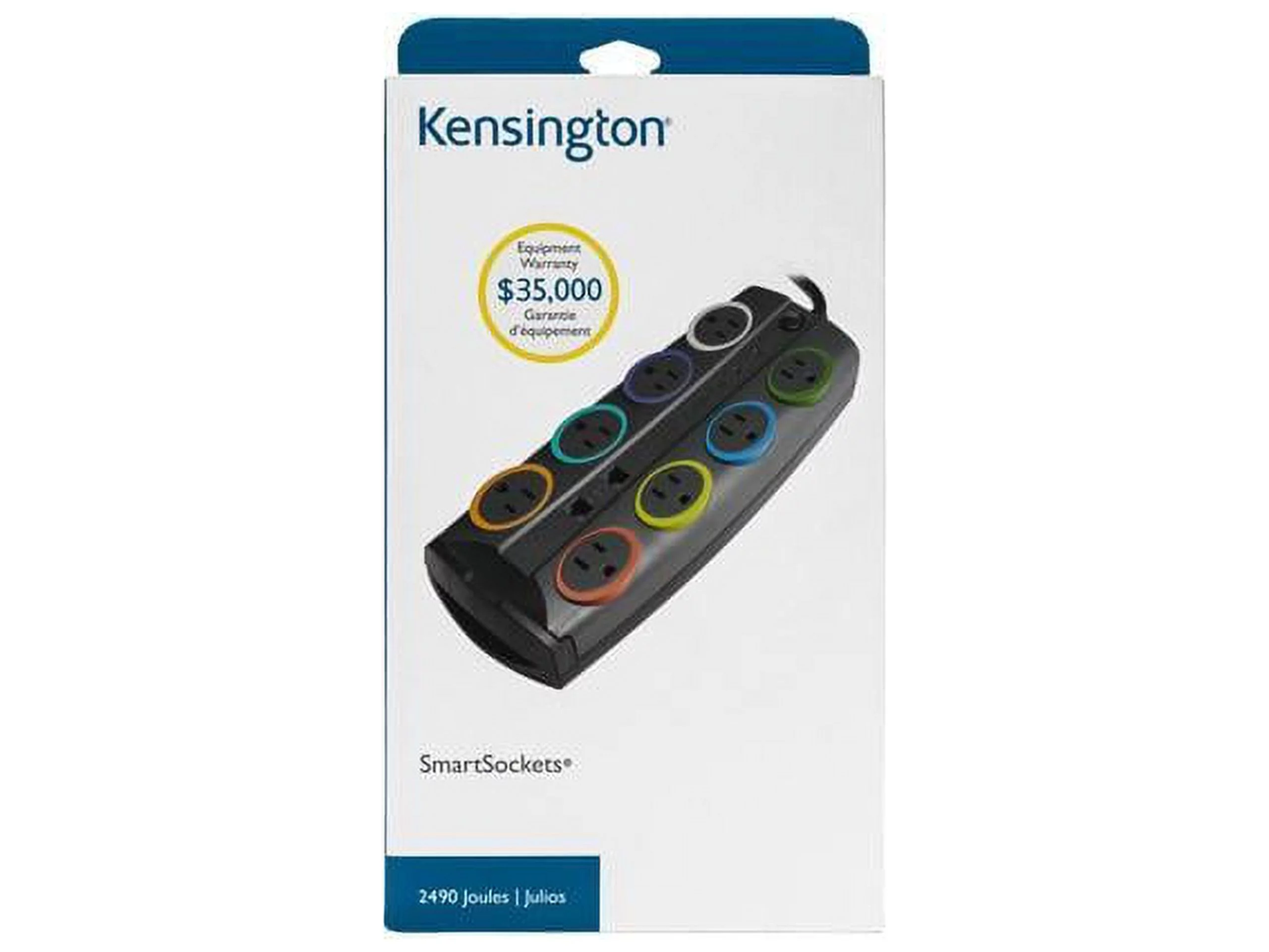 Kensington K62690NA 8 Feet 8 Outlets 2490 Joules Standard Adapter