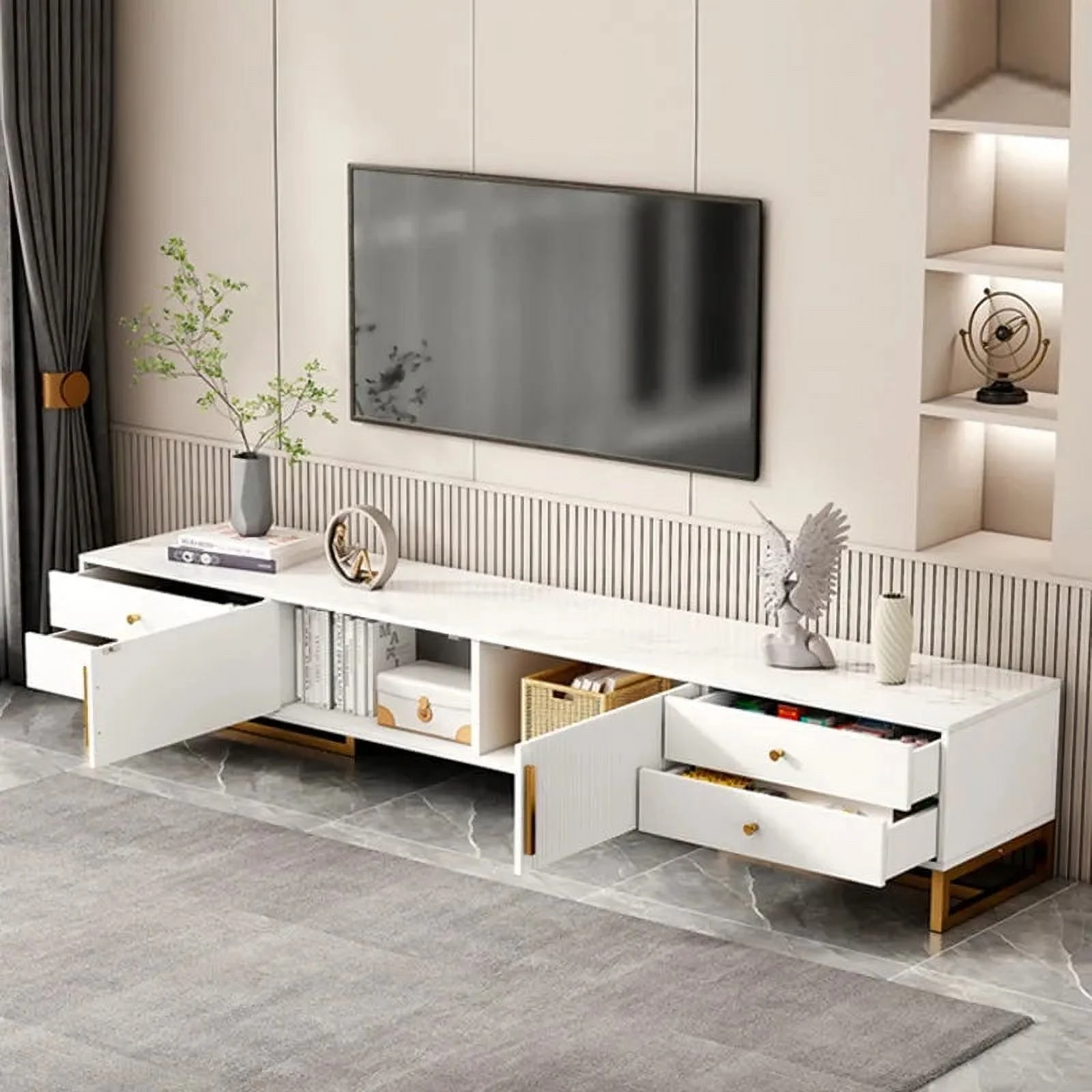 Drawer Storage Tv Stand Cabinet Living Room Wood Modern Tv Stand Cabinet Luxury Unique Mueble Para Tv Garden Furniture Sets