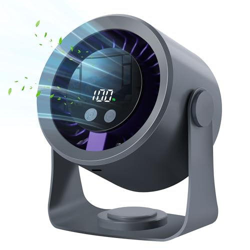 Desktop Circulation Fan,360° Rotation&1-120Speeds,Rechargeable Small Fans for Bedroom with 4000mAh Battery,Portable Cordless Fan for Home,Office,Travel,Kitchen,Camping