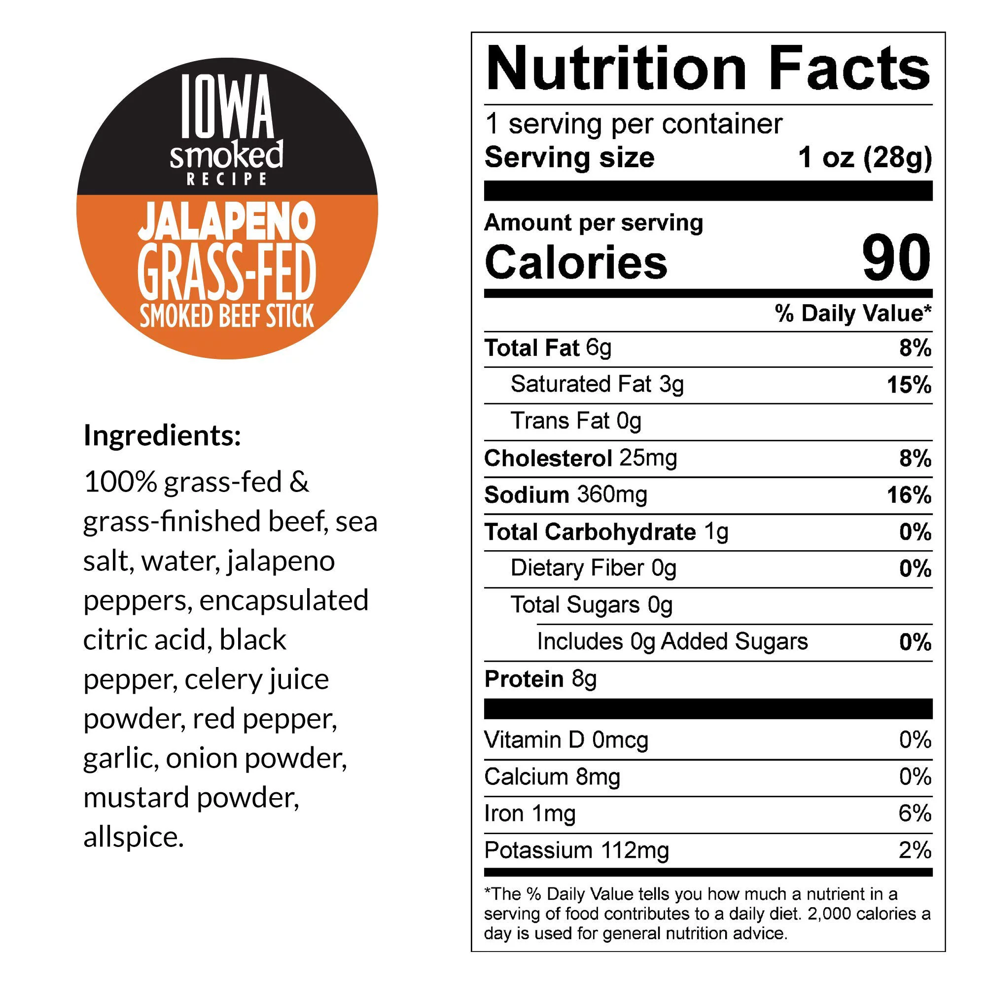 Jalapeno Variety, Sogo Snacks, No Sugar, 100% Grass-fed, Non-GMO Beef Sticks. No Nitrates, Gluten, Soy, MSG, Dairy or Nuts. Keto, Paleo Friendly (72 Jalapeno, 72 IASM Jalapeno, 1-oz, 144-cnt)