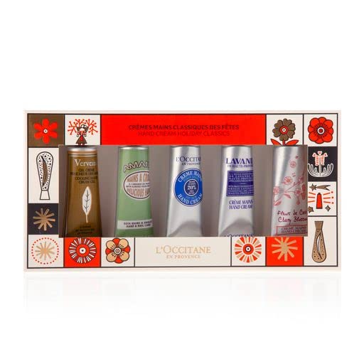 L’Occitane Soften & Go Hand Creams Gift Set, Holiday 5-Piece Skincare Essentials, Travel Size Daily Hydrating Minis, Moisturizes & Nourishes Dry Hands