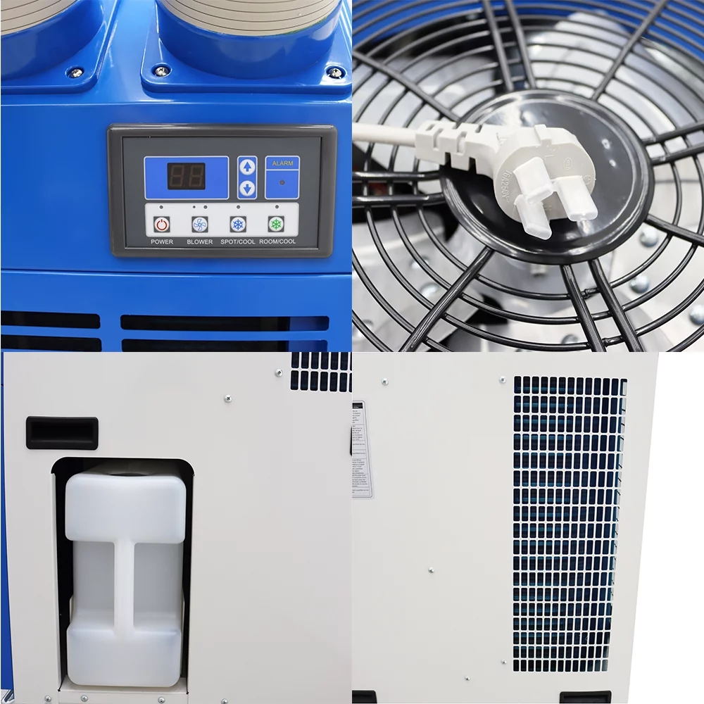 EQCOTWEA Industrial Spot Cooler Air Conditioner Cooling Aircon 220V Three Column 910m³/h Mobile