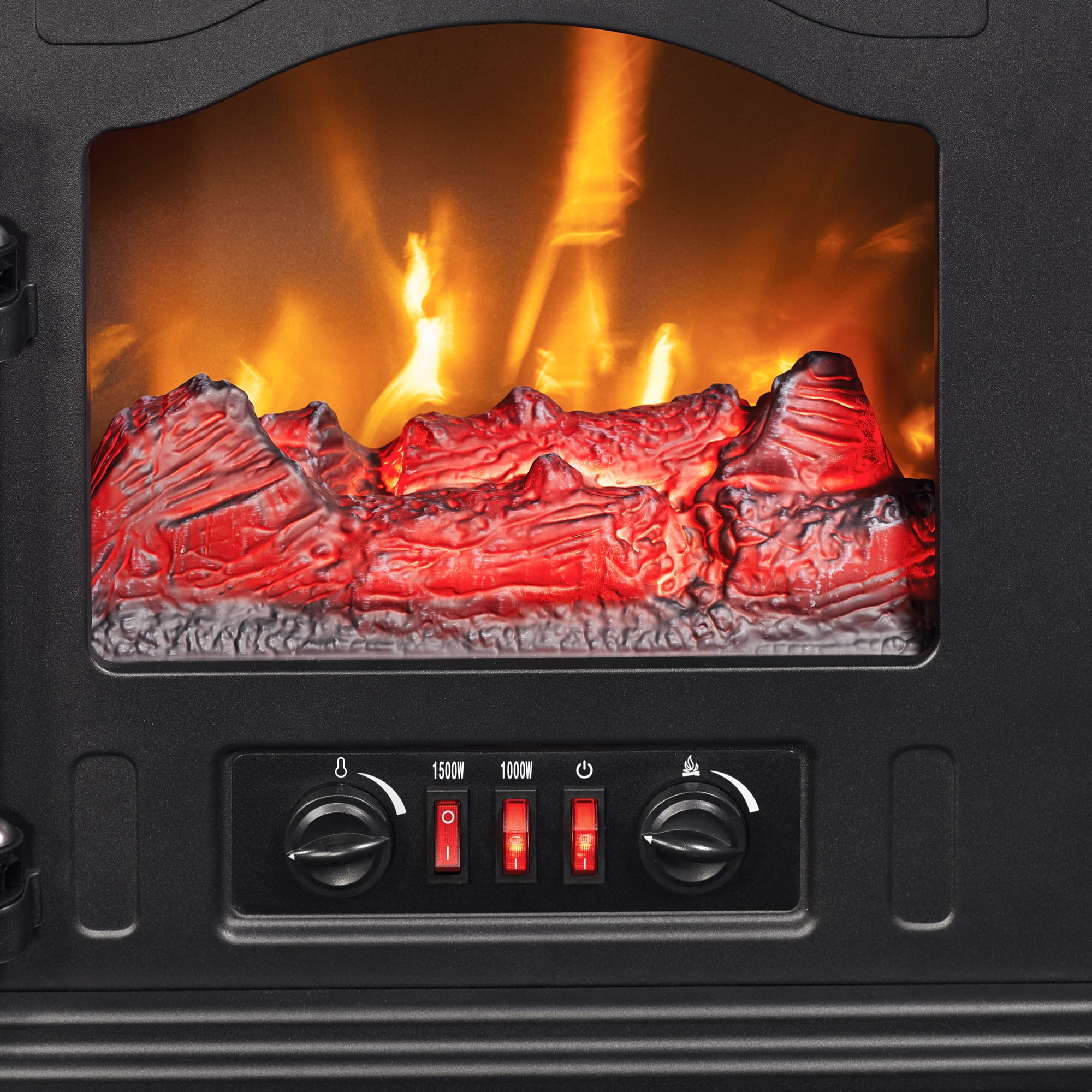 ChimneyFree Powerheat Infrared Quartz Electric Stove Heater, 1500W, Black