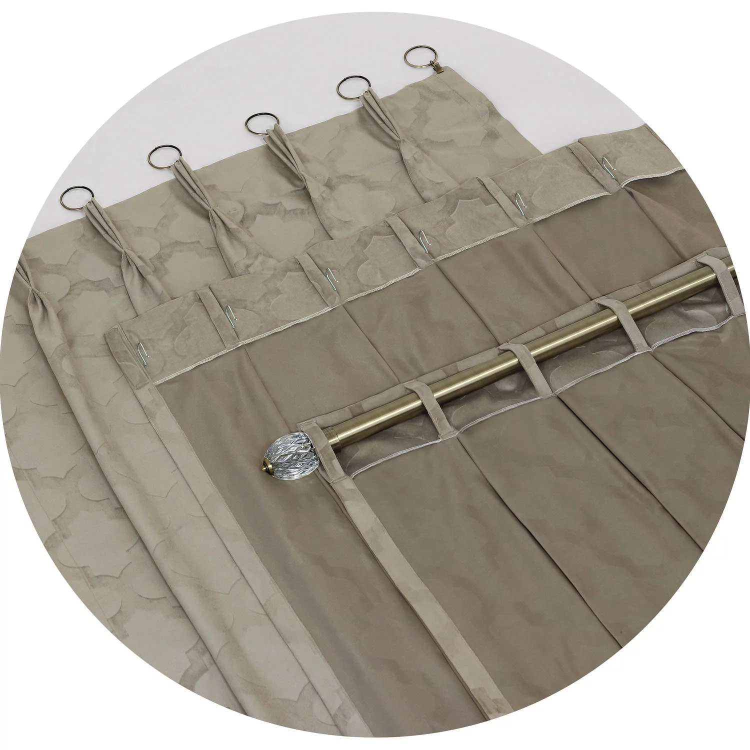 Achim Windsor Pinch Pleat Window Curtain Panel