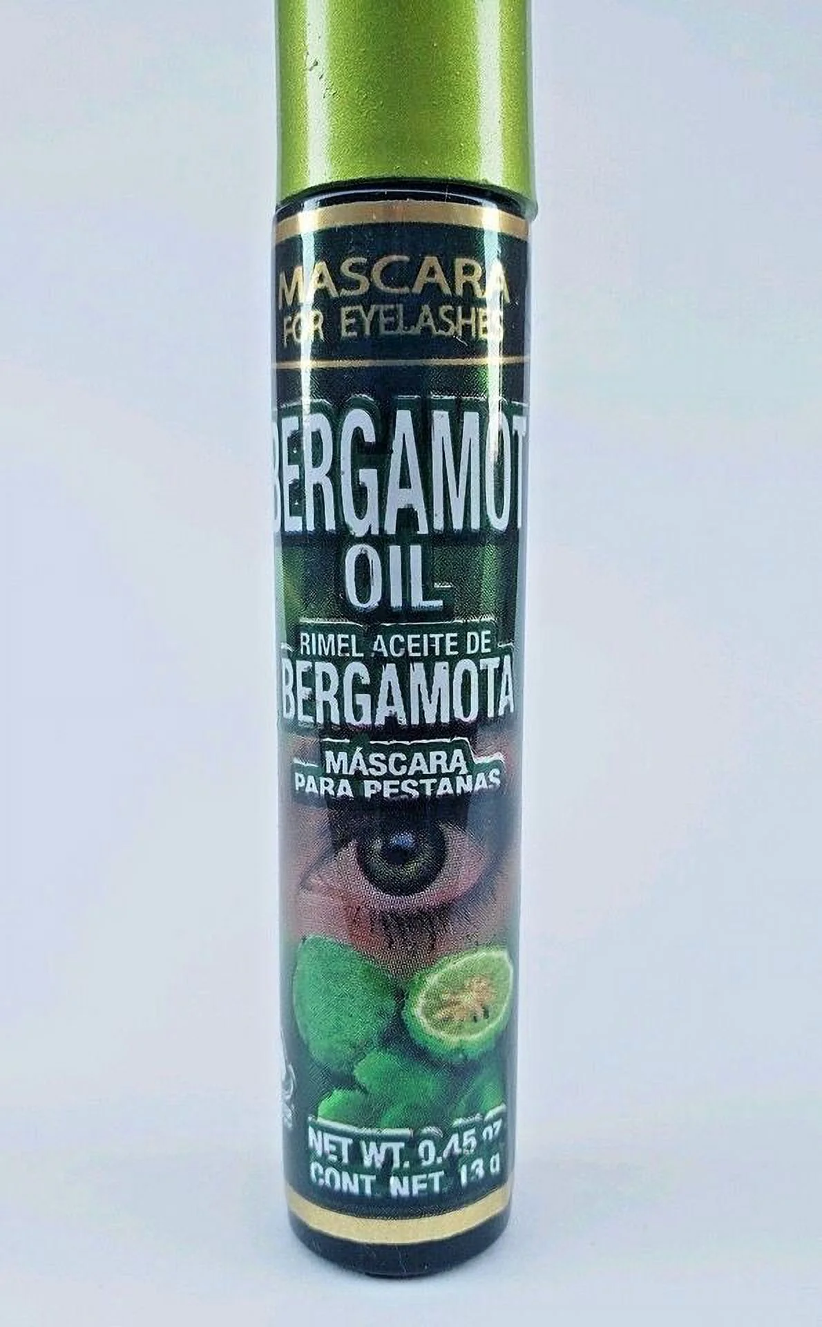 MASCARA BERGAMOT OIL BLACK RIMEL 0.45 oz. each Aceite de Bergamota Waterproof Strengthening