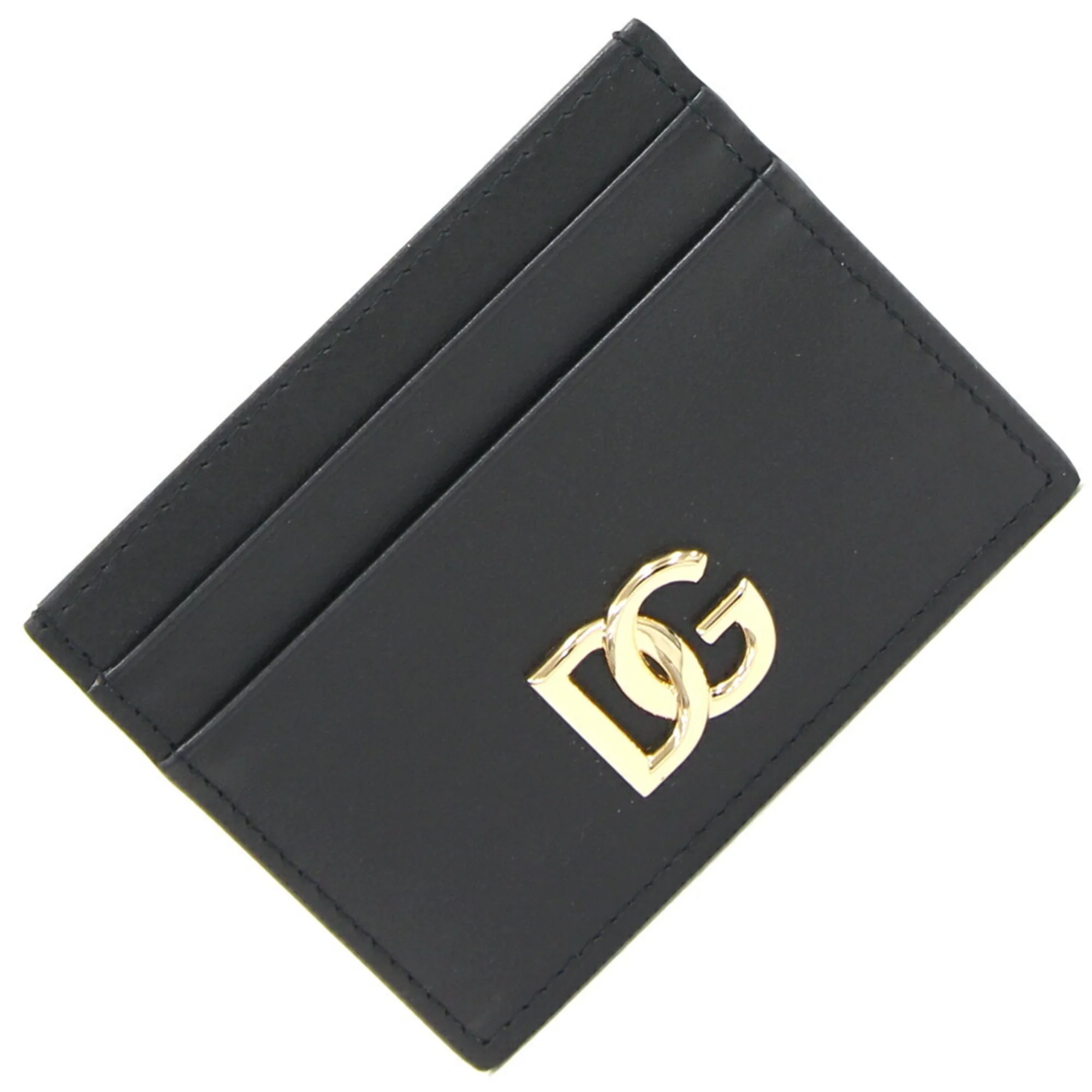 Pre-Owned Dolce & Gabbana Card Case Black Leather Pass Men's DOLCE&GABBANA (Like New)