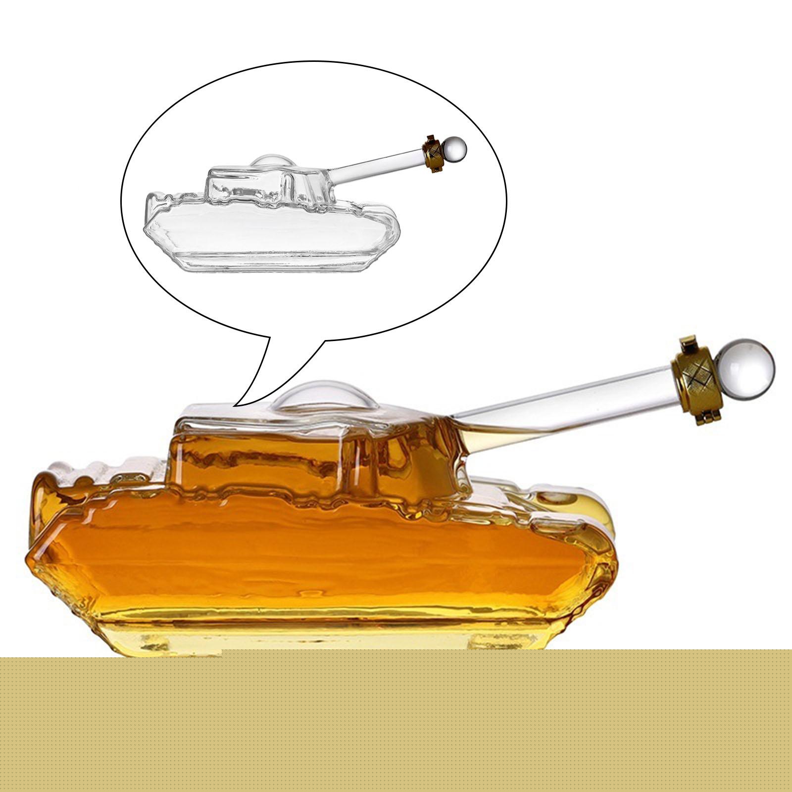 Decanter Friendly Scotchs Barware Clear Novelty Gift Tank Shaped for Office Men