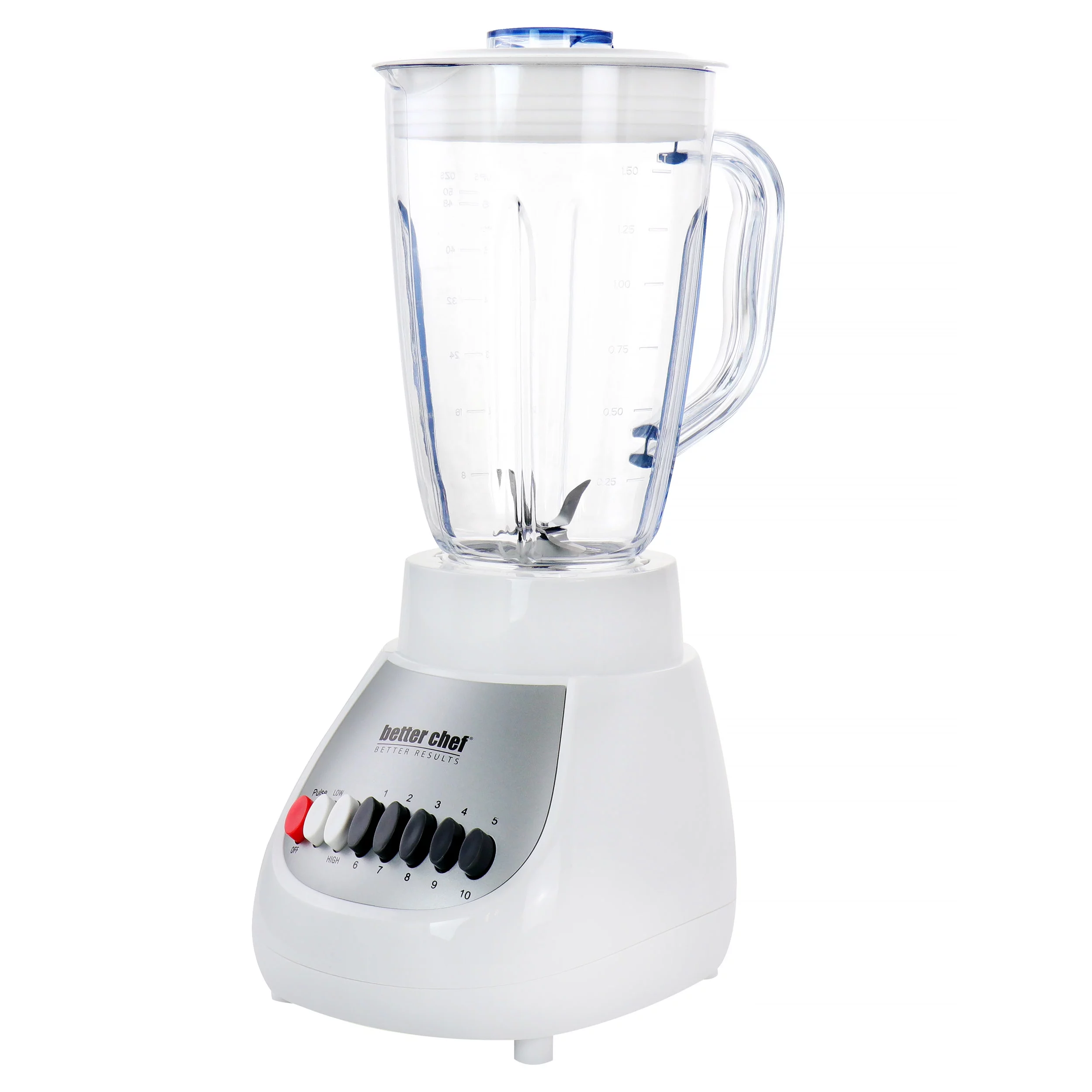 The Better Chef 10 Speed 350W Plastic Jar Blender in White