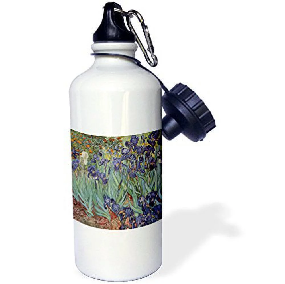 Van Gogh Irises - iris, flower, flowersanniversary, wedding anniversary, 25th anniversary, faith 21 oz Sports Water Bottle wb-46958-1
