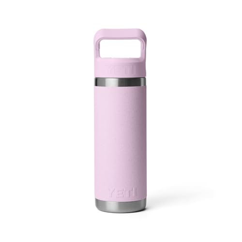 YETI Rambler 18 oz Bottle, Vacuum Insulated, Stainless Steel with Straw Cap, Beekeeper