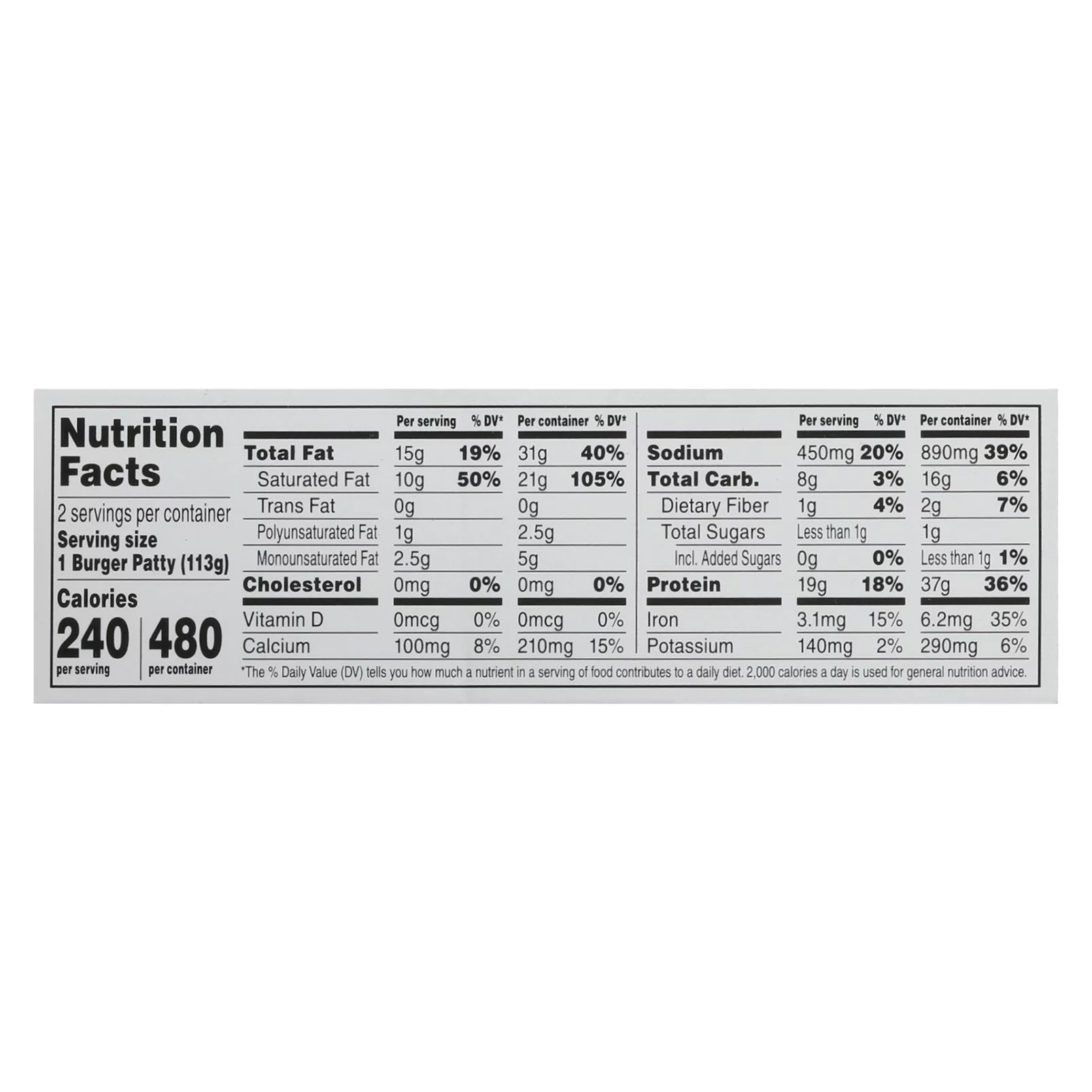 Gardein Ultimate Plant-Based Burger Patties, 1/4 lb, 2 count