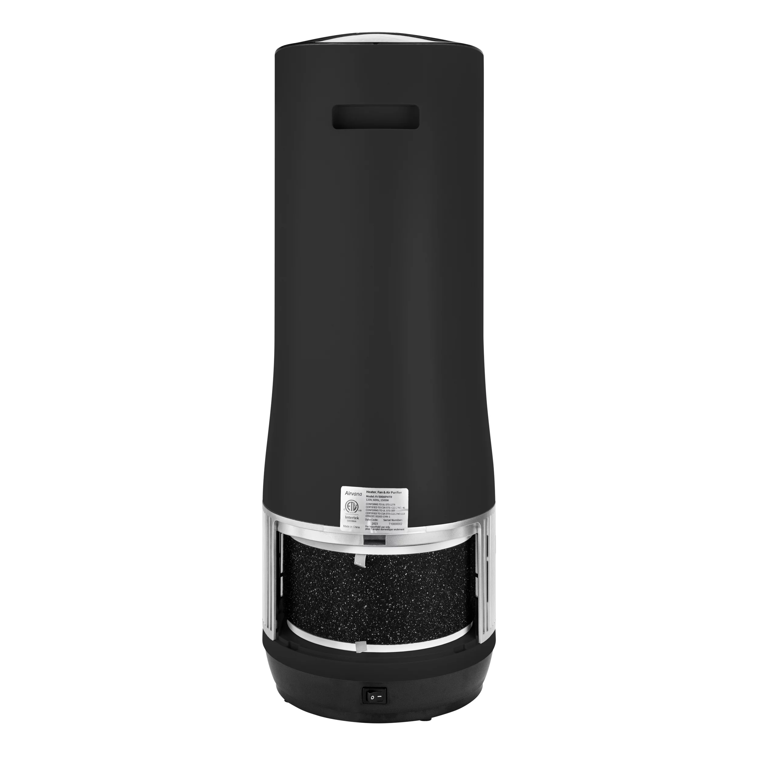 Airvana 3-in-1 Clean Heat Air Purifier/Heater/Fan, Black