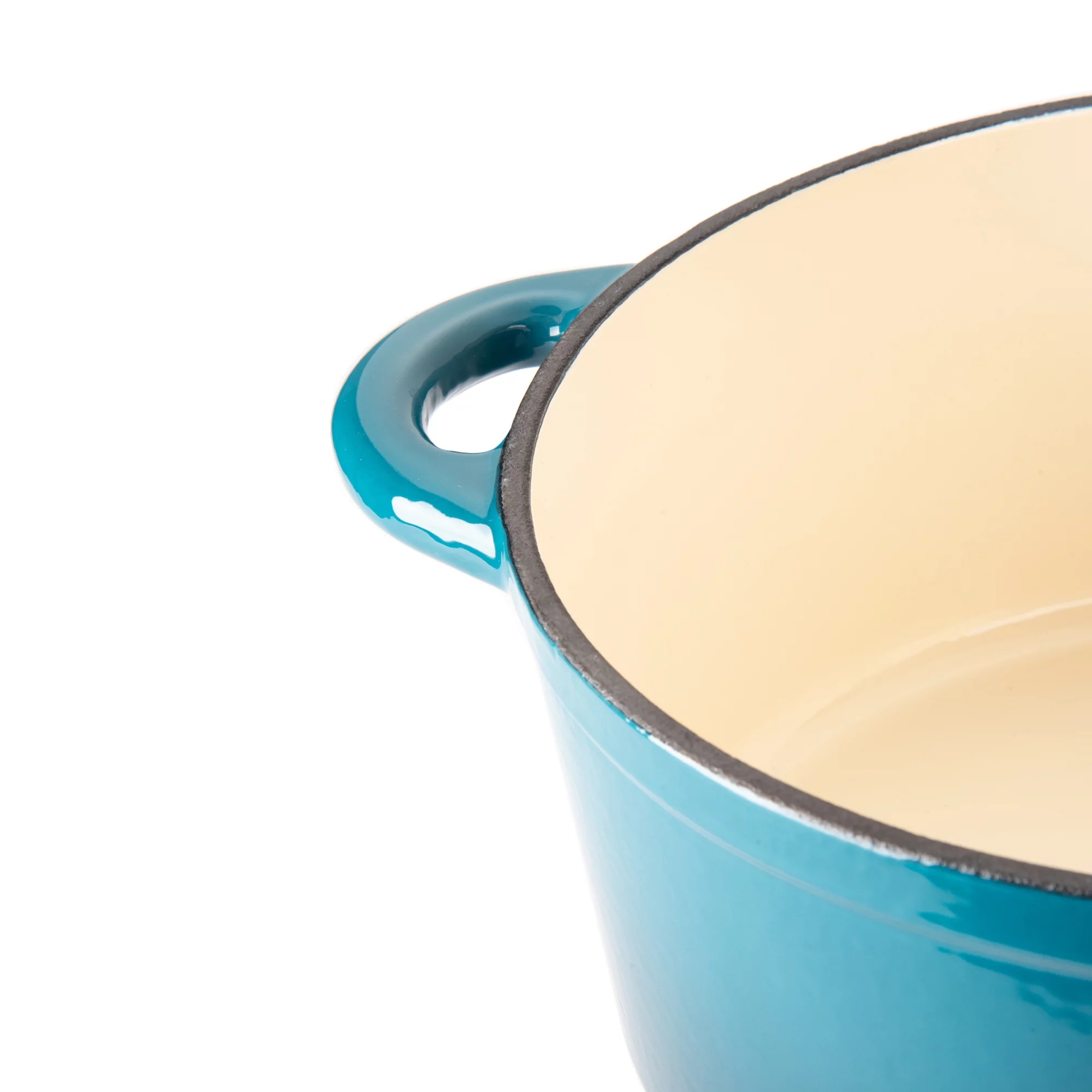 Hamilton Beach 5.5 Quart Enameled Cast Iron Covered Dutch Oven Pot, Navy