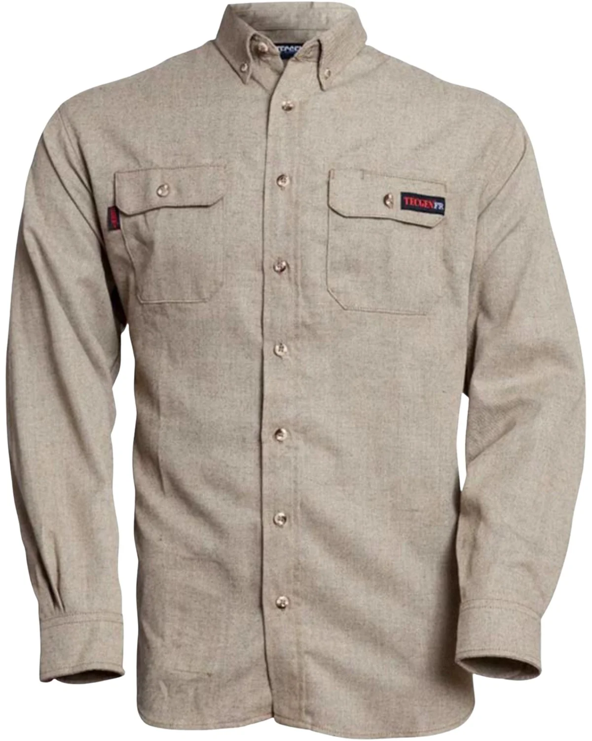 Tecgen Men's Fr Deluxe Work Shirt Big Tan 4X