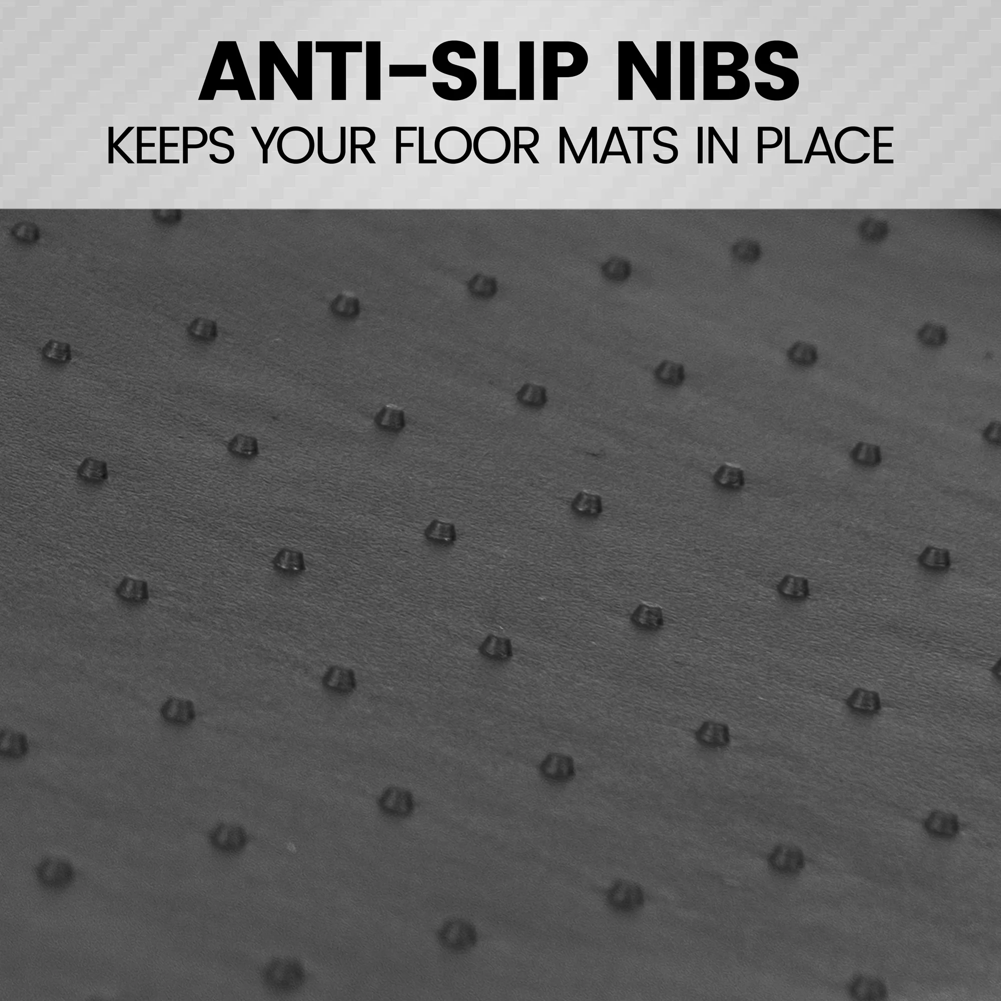 BDK  MT-484-BK HybridMat Automotive Rubber & Carpet Floor Mats, Universal Front & Rear Seat Mat Set