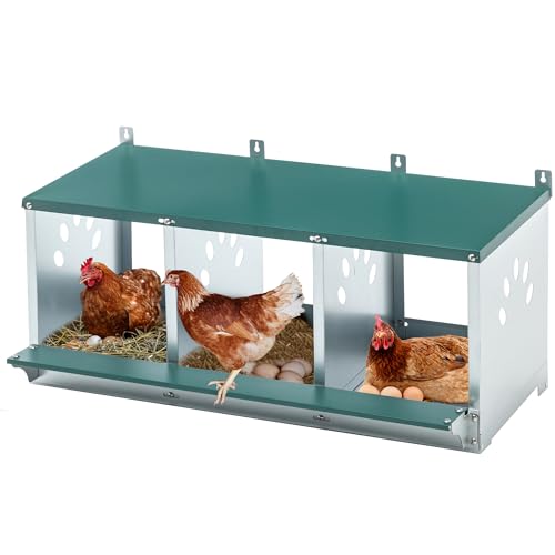 3-Tier Large Wooden Chicken Coop for 8-10 Chickens,Outdoor Walk-in Chicken Coop House with Run&Nesting Boxes,Hen House Poultry Pet Habitat Hutch Cage W/Pull Out Trays&Wire Fencing(95