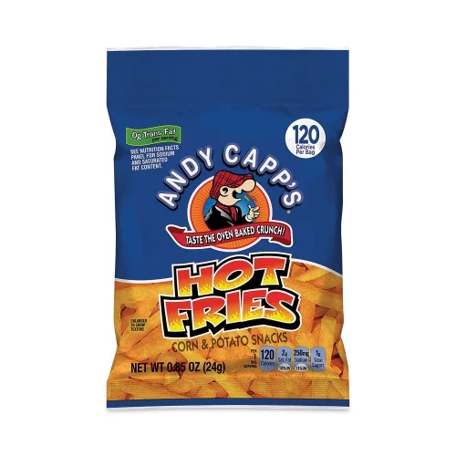 Andy Capps Hot Fries, Spicy Hot, 0.85 oz Bag, 72/Carton Ships in 1-3 Business Days