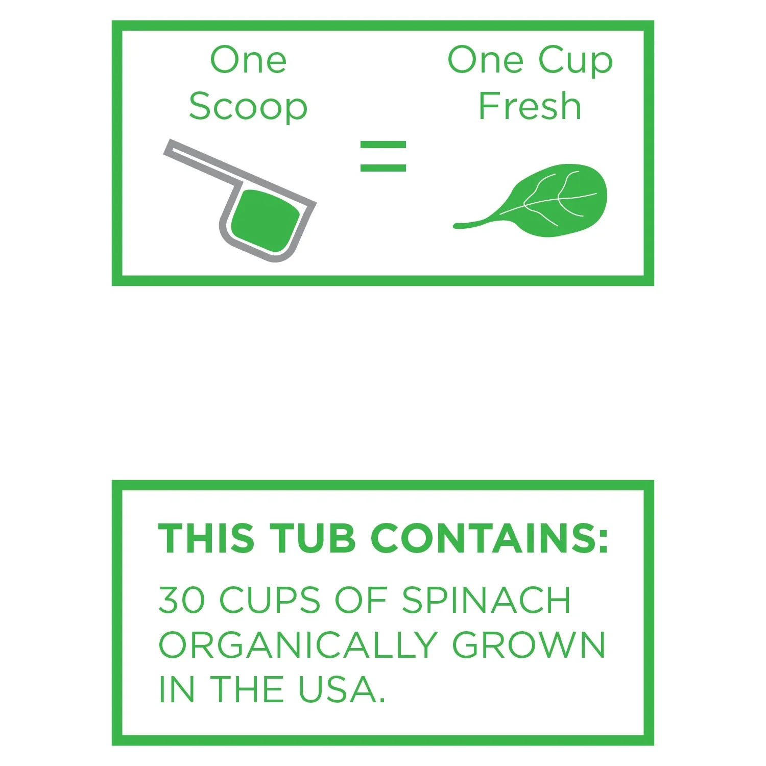 KOYAH - Organic Spinach Powder - USA Grown & Freeze-Dried