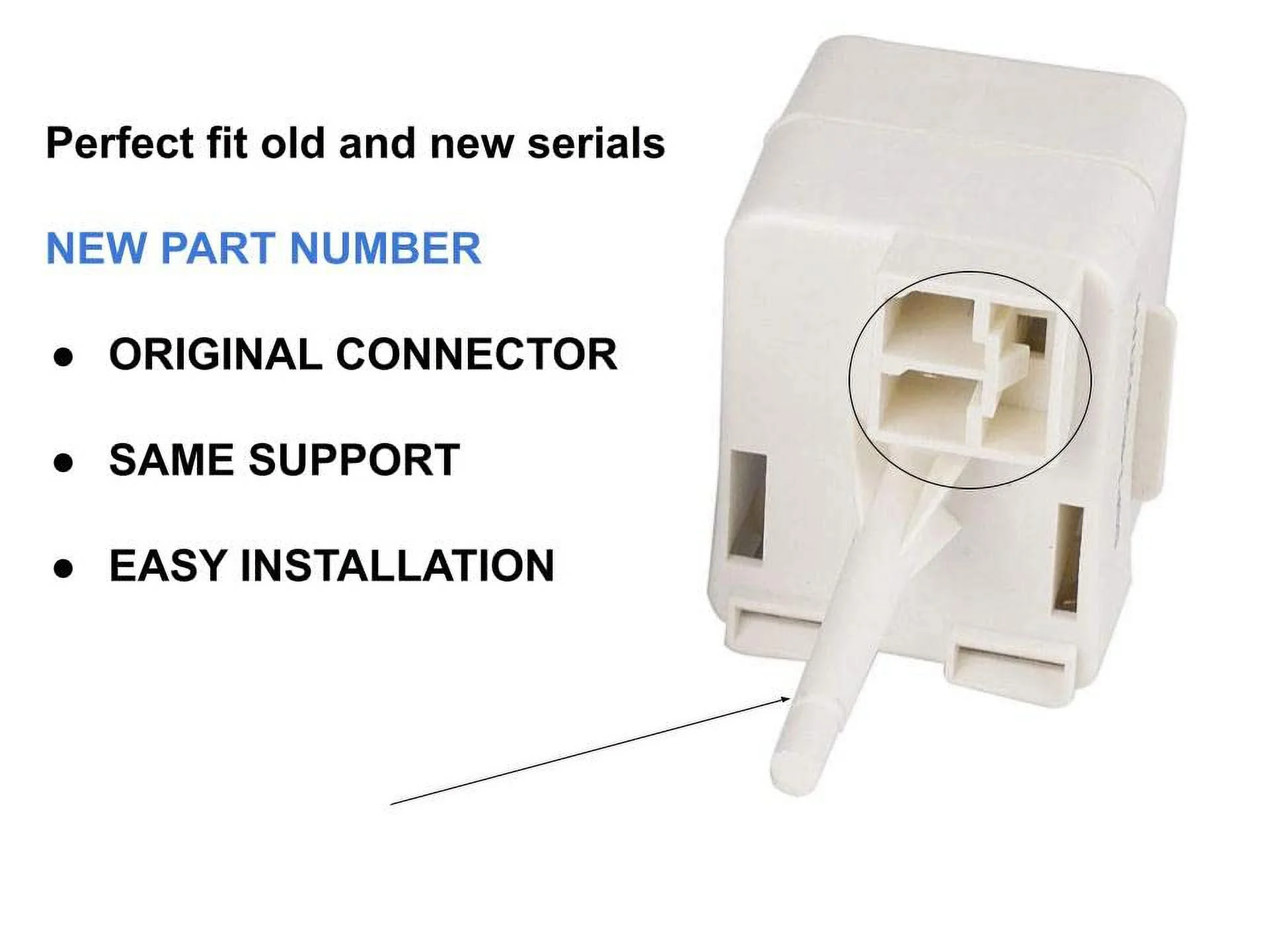 GLOB PRO **ORIGINAL CONNECTOR** -5SP15R319LFM Refrigerator Compressor Start Relay & Capacitor Fits old 5SP15R319LFM