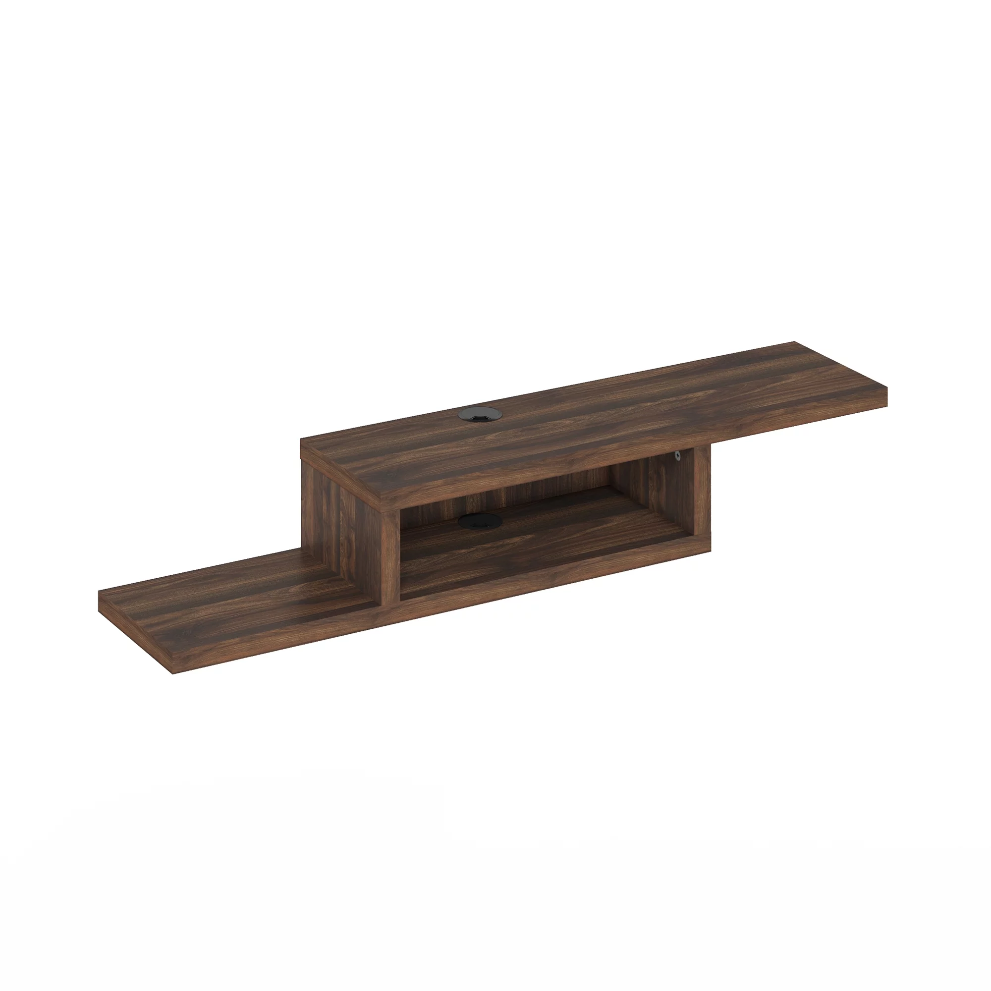 Furinno Indo Wall Mounted Floating Media Console, 47 Inch, Columbia Walnut