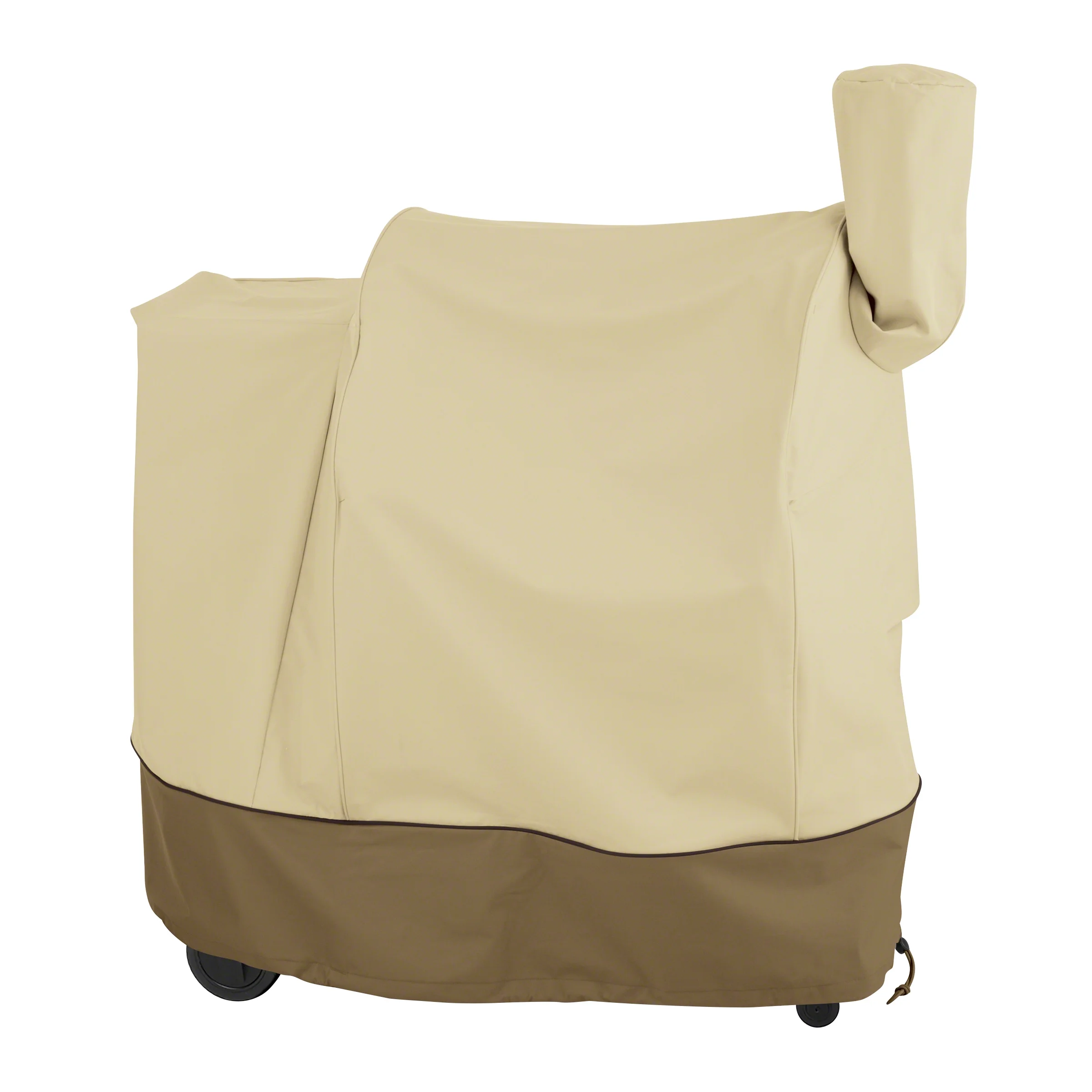 Classic Accessories Veranda™ 22 Series Traeger Pellet Grill with Exhaust Arm Cover - Water Resistant BBQ Cover, 41-Inch W, Pebble