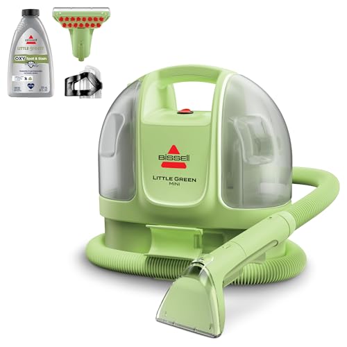 Bissell Little Green Mini Portable Carpet and Upholstery Deep Cleaner, Car/Auto Detailer, with HydroRinse Self-Cleaning Tool and 4