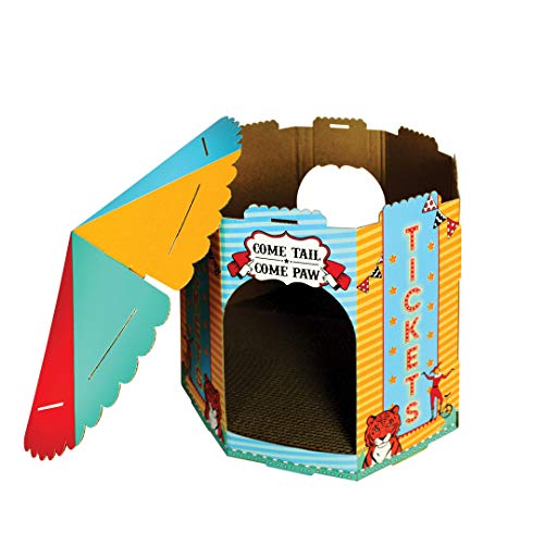 Christmas Cat House & Cat Scratcher w/Bonus Catnip Included