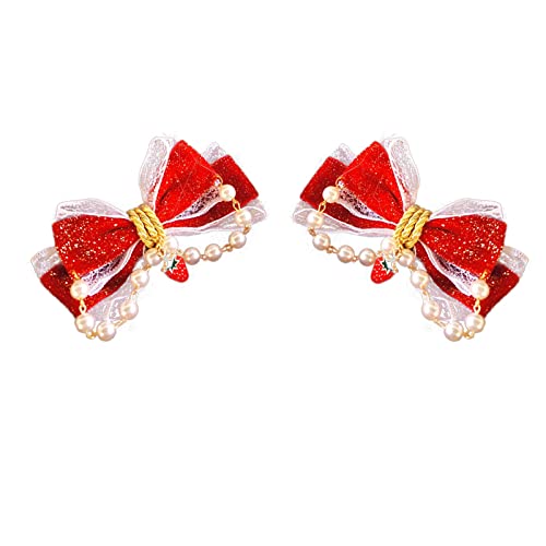 Big Red Velvet Bows Bow-knot Hair Clips Hair Accessories
