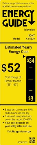 Sony 65-Inch Class 4K Ultra HD BRAVIA 3 LED Smart TV with Google TV Dolby Vision HDR, PS5 Exclusive Features, K-65S30