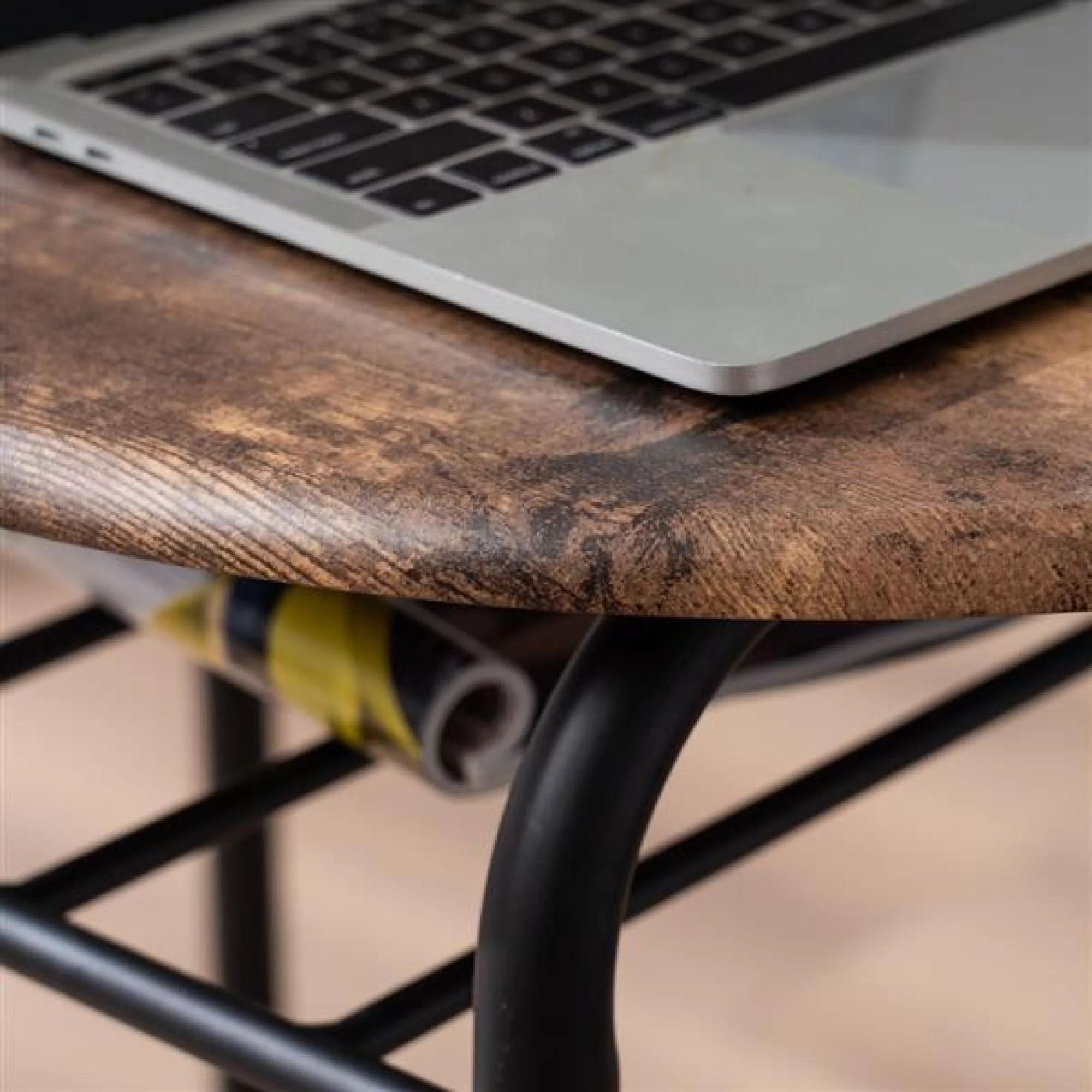 3PCS Dining Set Compact 2 Chairs and Table Set w/ Metal Frame and Shelf Storage