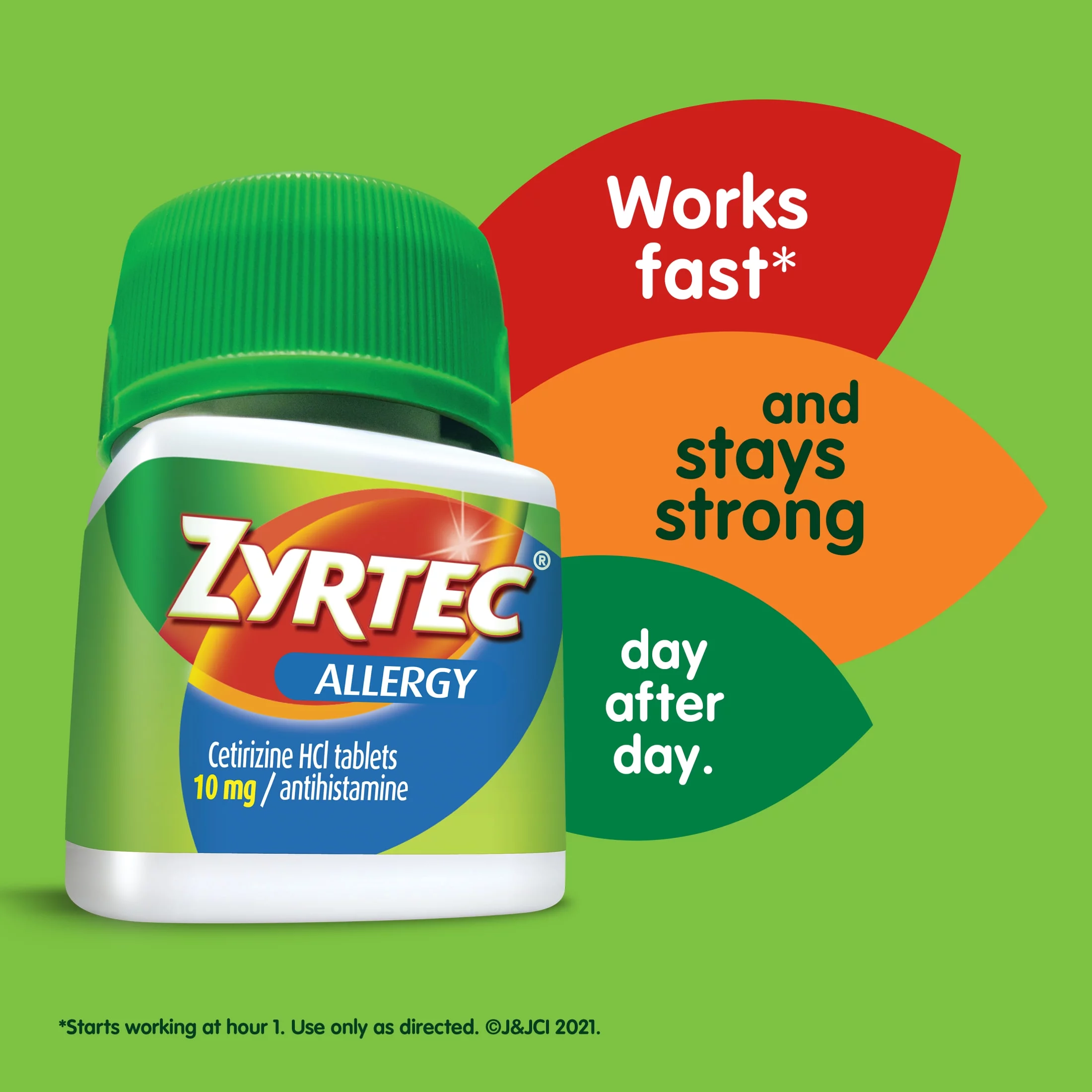 Zyrtec 24 Hour Allergy Relief Tablets with 10mg Cetirizine HCl, 120 ct
