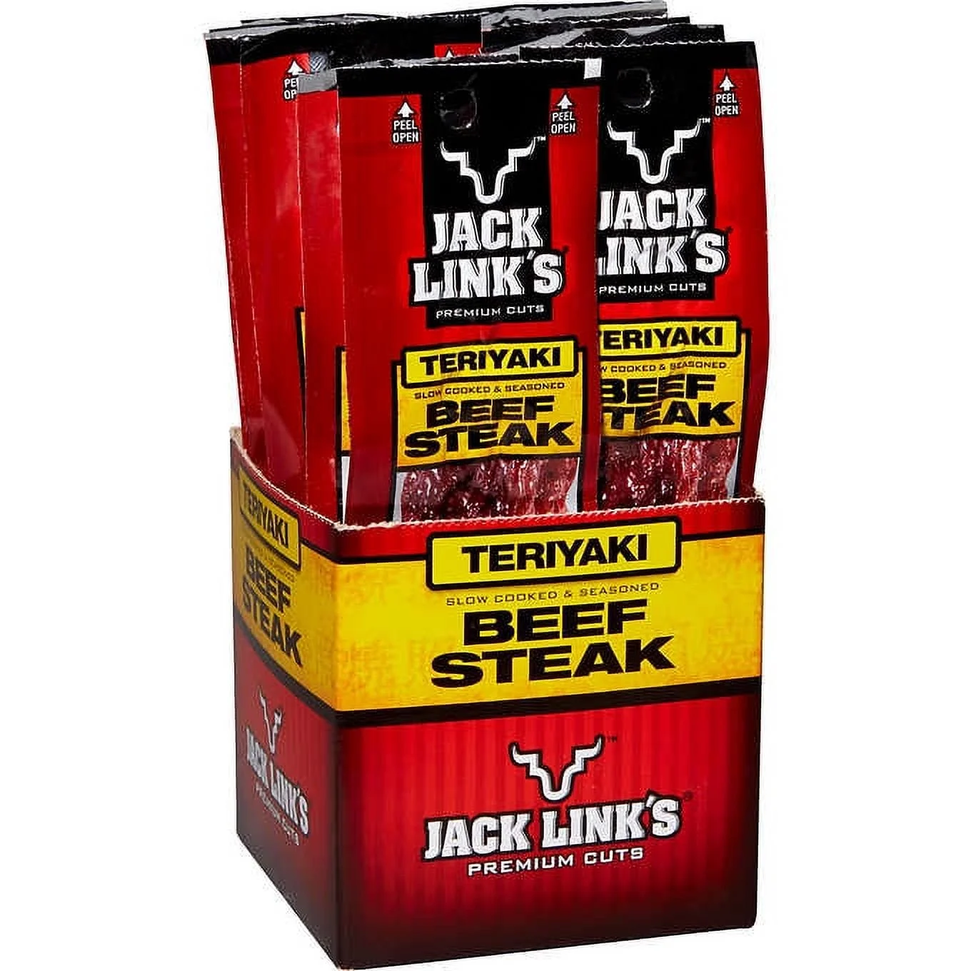 Jack Link's Premium Cuts Beef Steak, Teriyaki, 1 oz, 12 ct