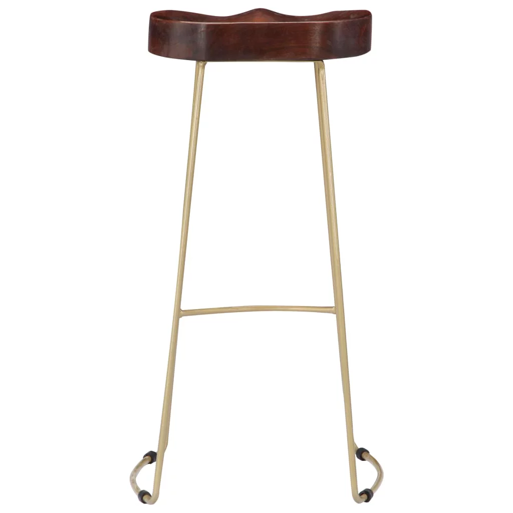 Aibecy Gavin Bar Stools 2 pcs Solid Mango Wood