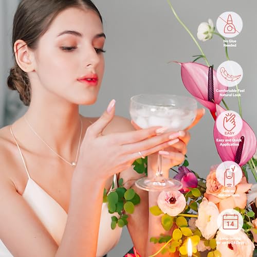 Semi Cured Gel Nail Strips-Easy Apply Christmas Gel Nail Stickers Holiday Semi Cured Manicure Strips with Sparkling Xmas Designs (Classic Yule)