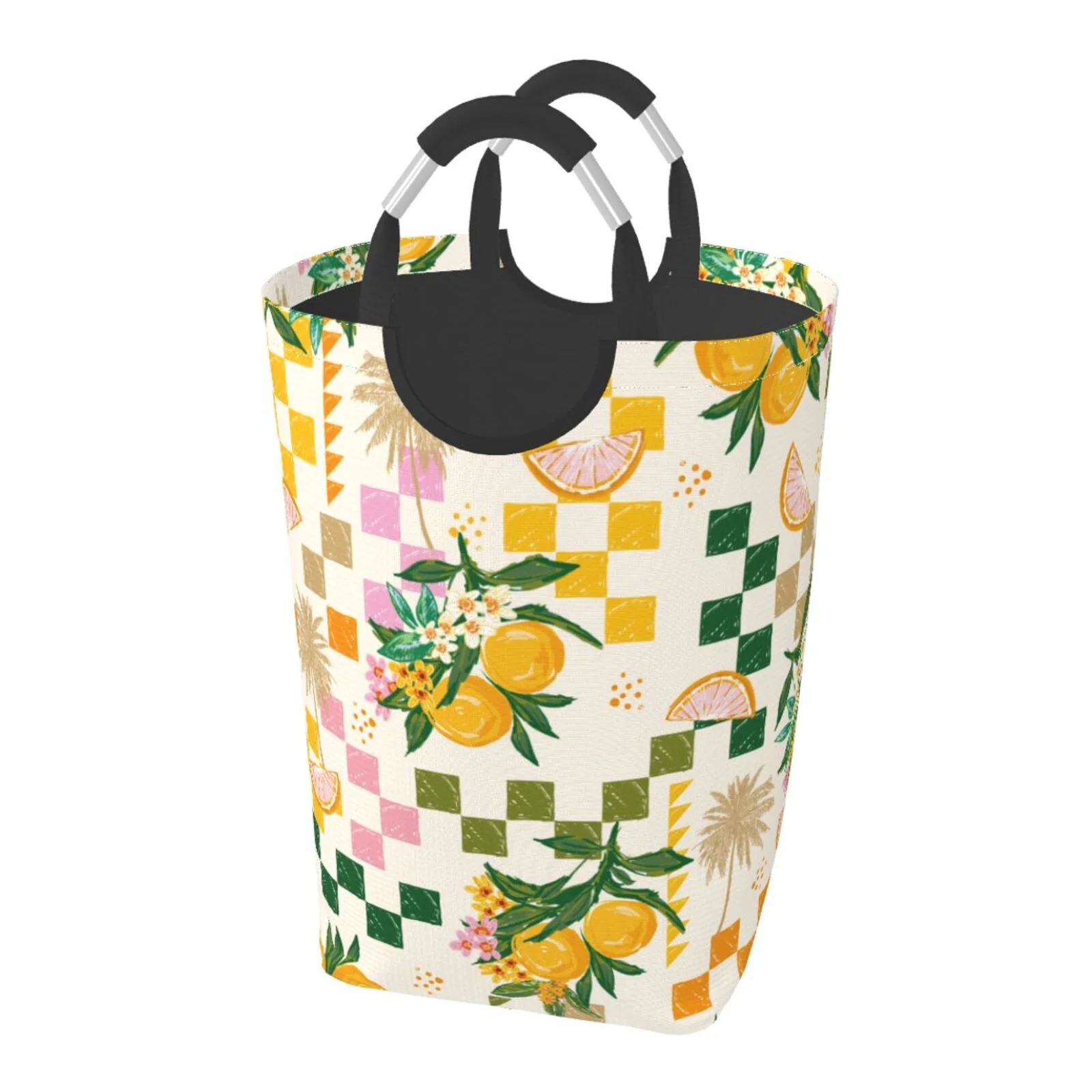 Bingfone Fruit Laundry Hamper,Large Canvas Fabric Lightweight Storage Basket Toy Organizer Dirty Clothes Collapsible