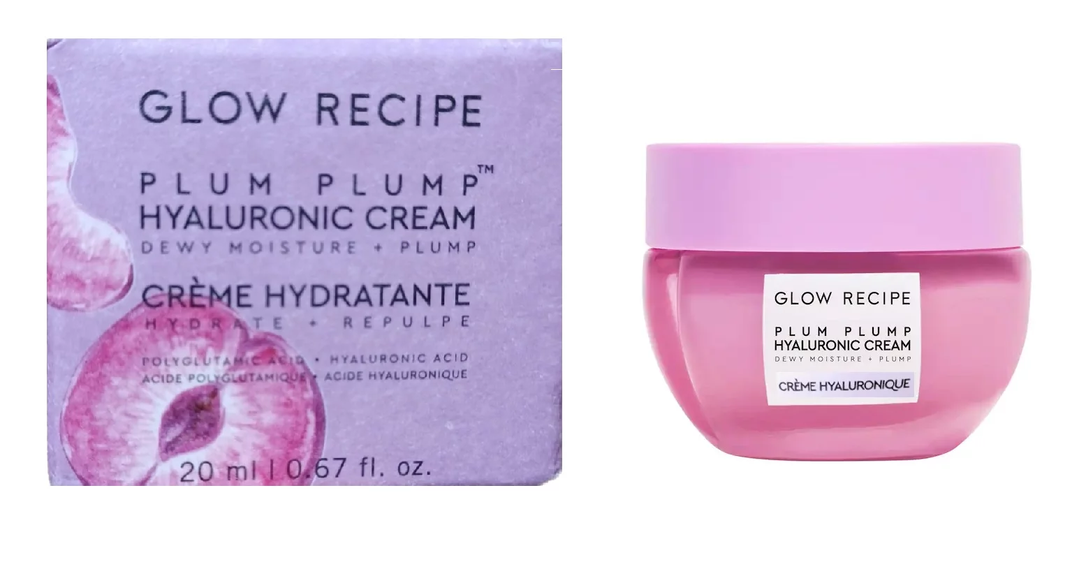 Glow Recipe Plum Plump Hyaluronic Cream .67oz / 20ml