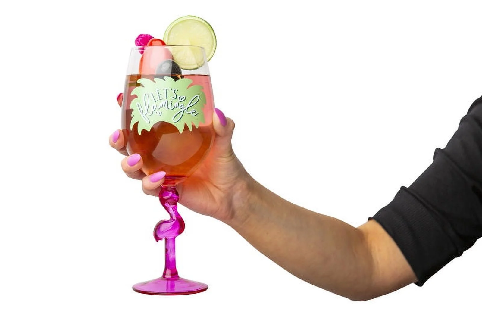 BigMouth Inc. Flamingo Wine Glass, Giant Wine Glass