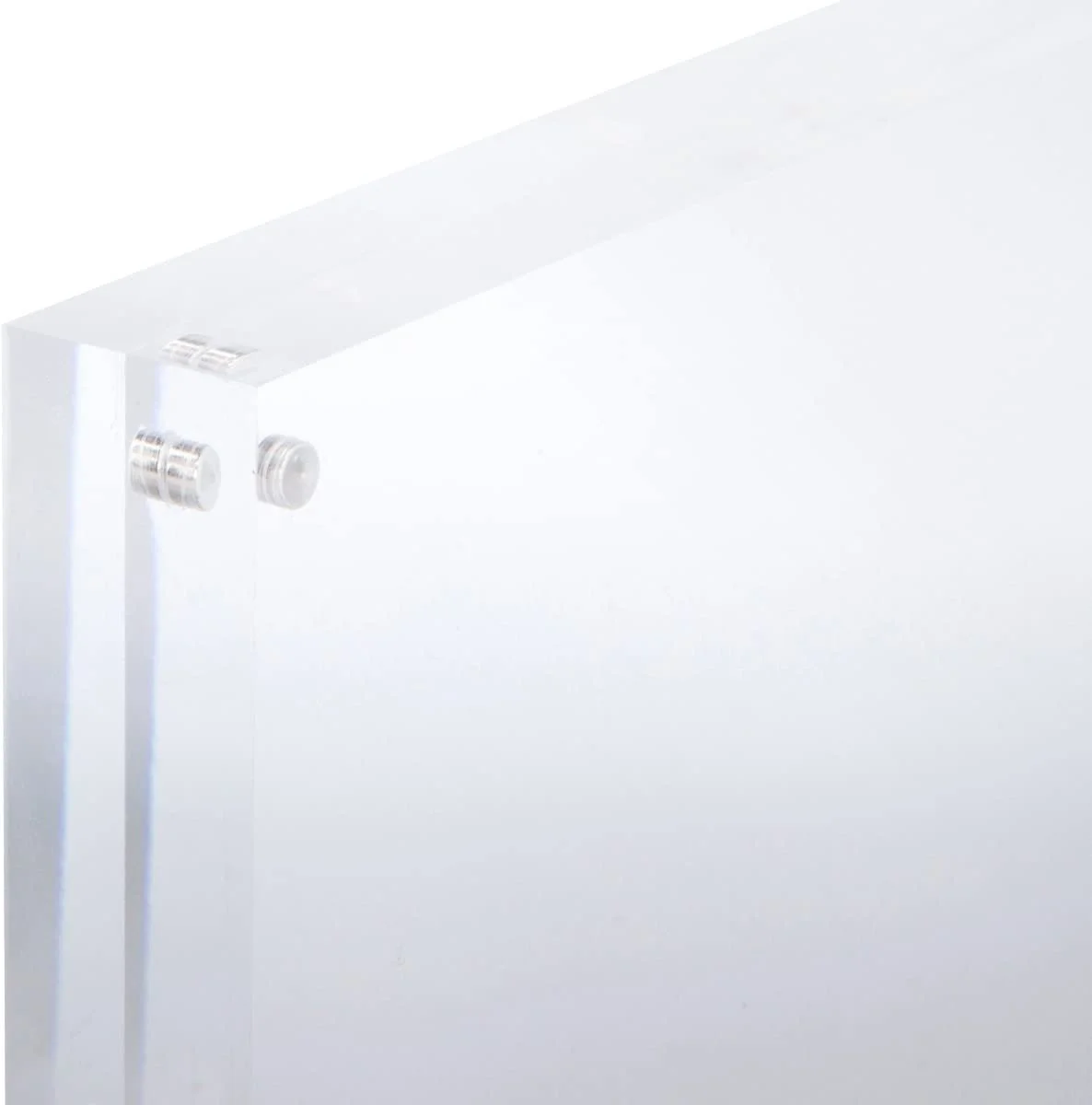 SimbaLux Magnetic Acrylic Photo Frame 5 in x 7 in Free-Standing Clear Desktop Floating Display, Pack of 3