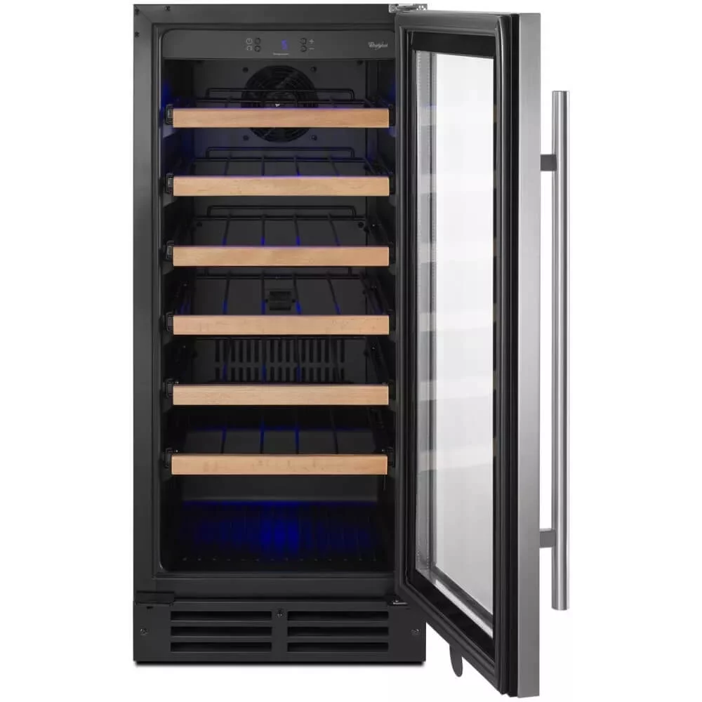 Whirlpool WUW35X15DS 15 inch Stainless Undercounter Wine Center