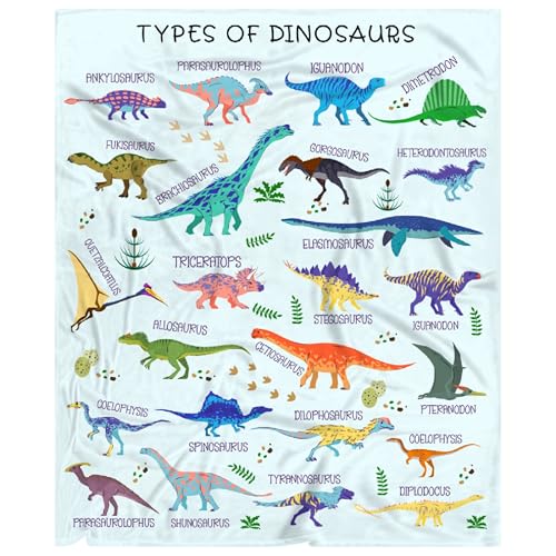 Shark Blanket Gifts for Kids Boys Girls Shark Lovers Types of Sharks Plush Cozy Flannel Cute Animal Educational Throw Sheet 50