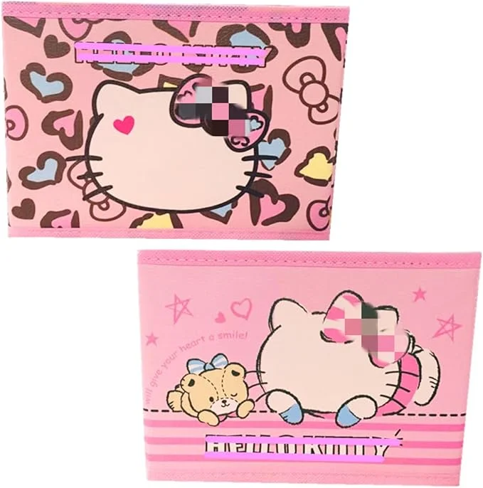 Kerr's Choice Collapsible Storage Bin Kitty Foldable Baskets | Kawaii Office Desk Organizer Room Decoration Cute Room Decor Cute Functional Container