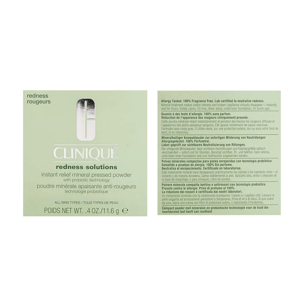 Clinique Redness Solutions Instant Relief Mineral Pressed Powder Natural Finish 0.4 oz