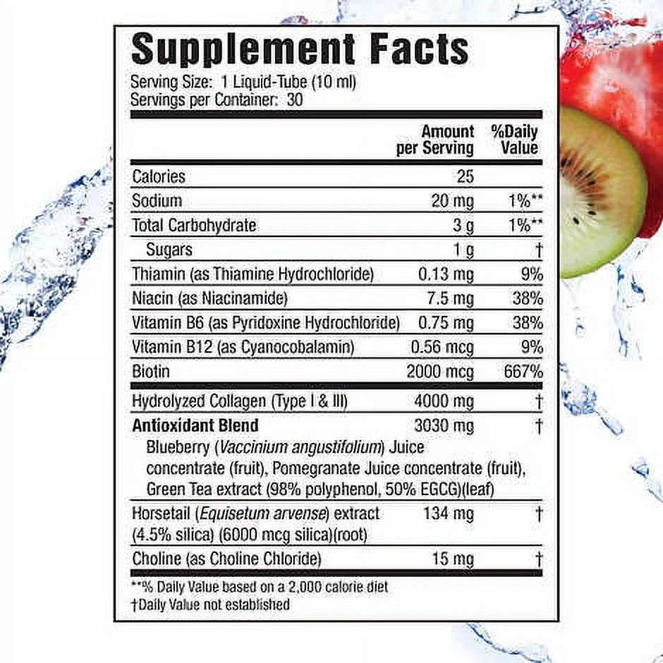 Applied Nutrition Liquid Collagen Drink Mix Tubes, 4000 Mg, 30 Ct