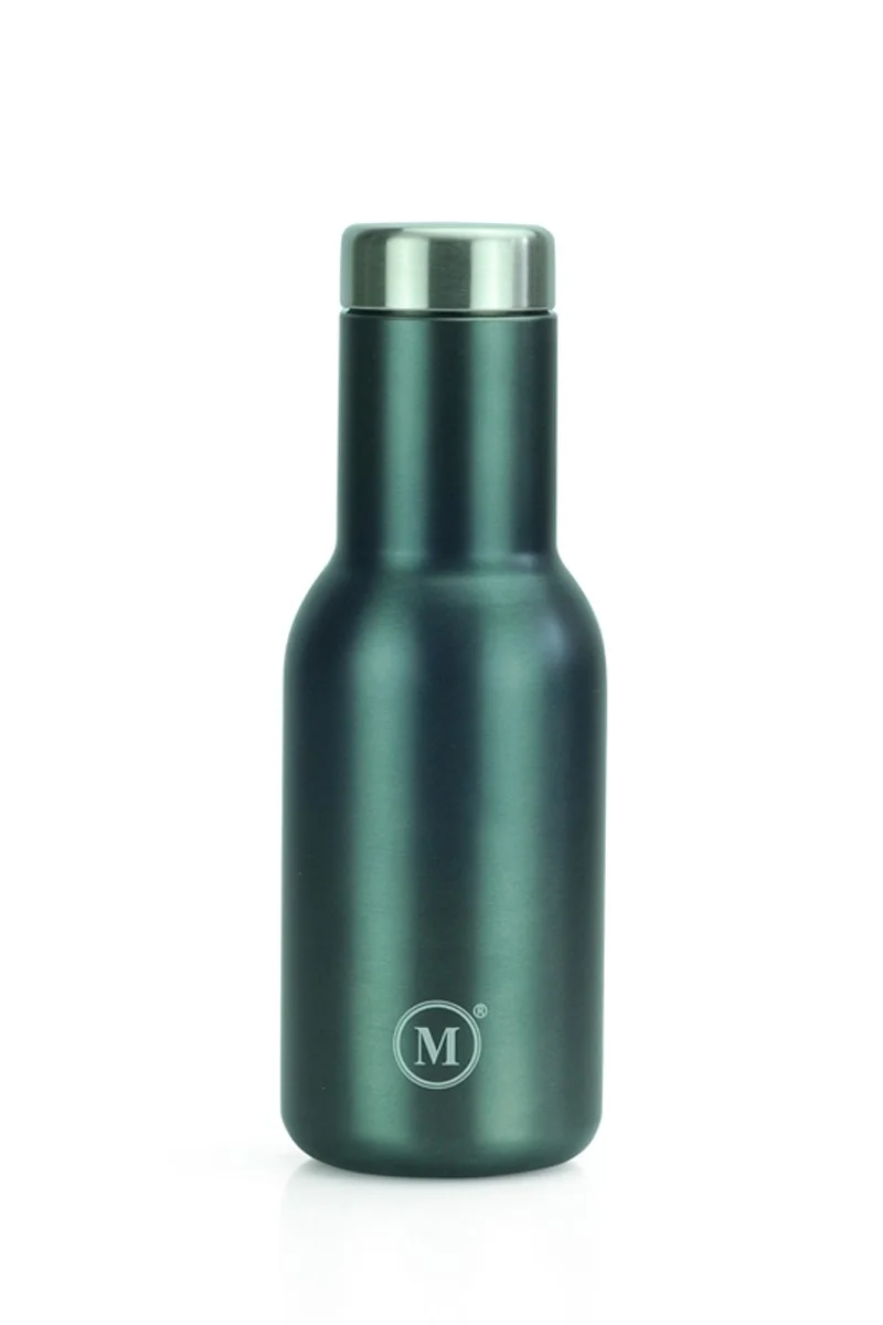 Stainless Steel Vacuum Insulated Slim Water Bottle - Set Of 2 - 350 ml - Gunmetal
