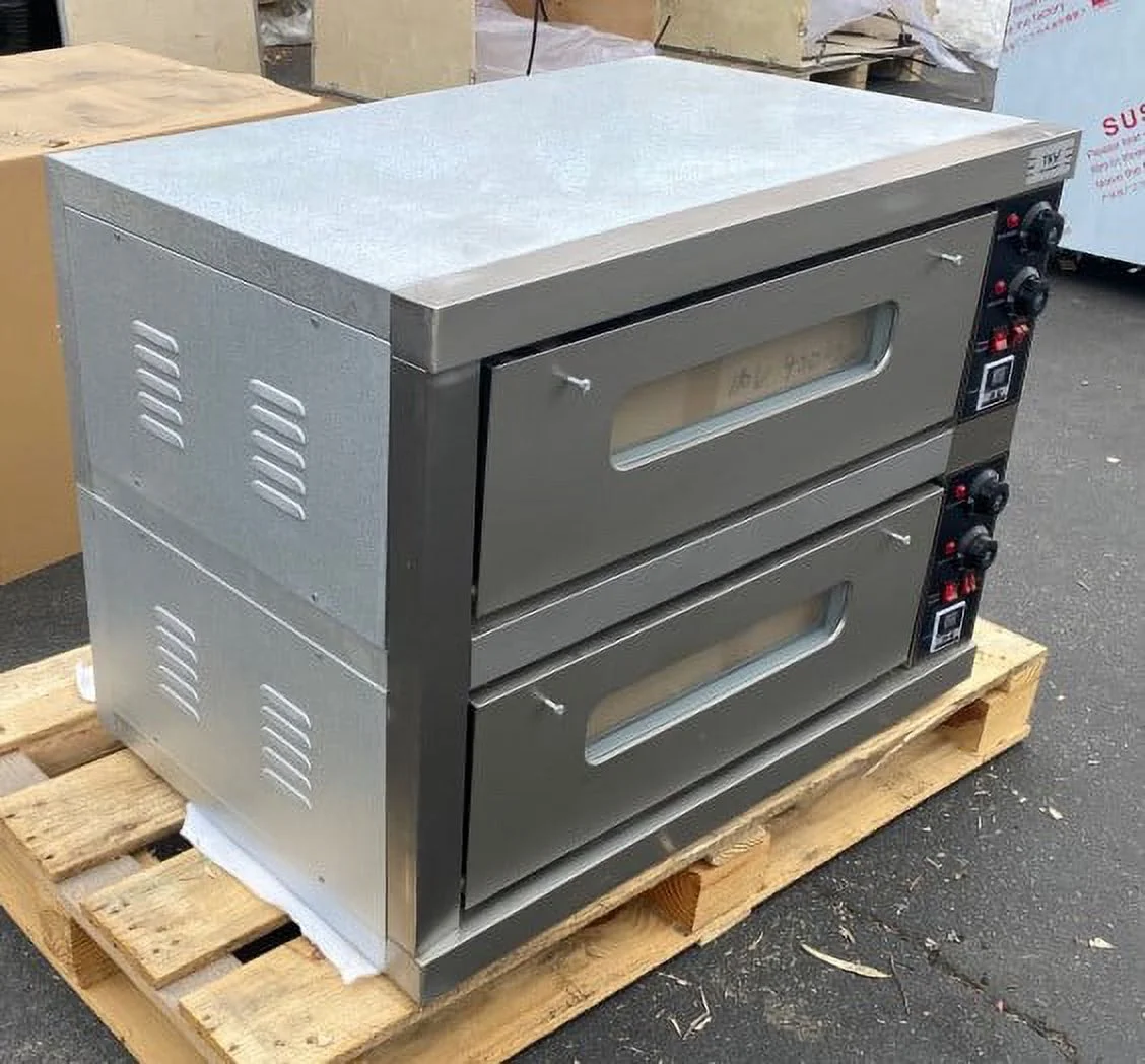 Electric flagstone double Deck Pizza Bakery Oven TKH-2-2D
