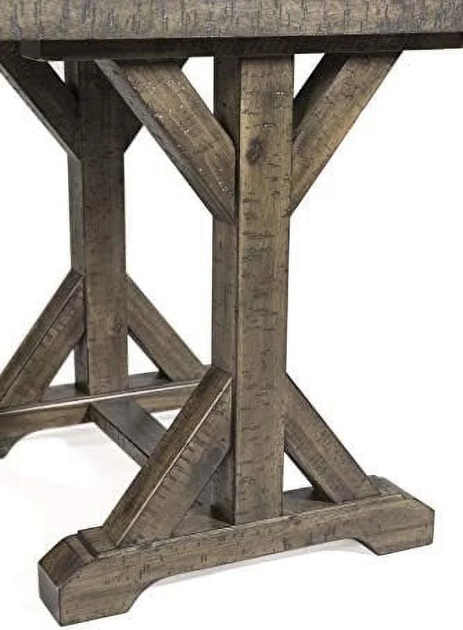 Flynn Trestle Coffee Table Transitional/Walnut/Rubber Solid Wood