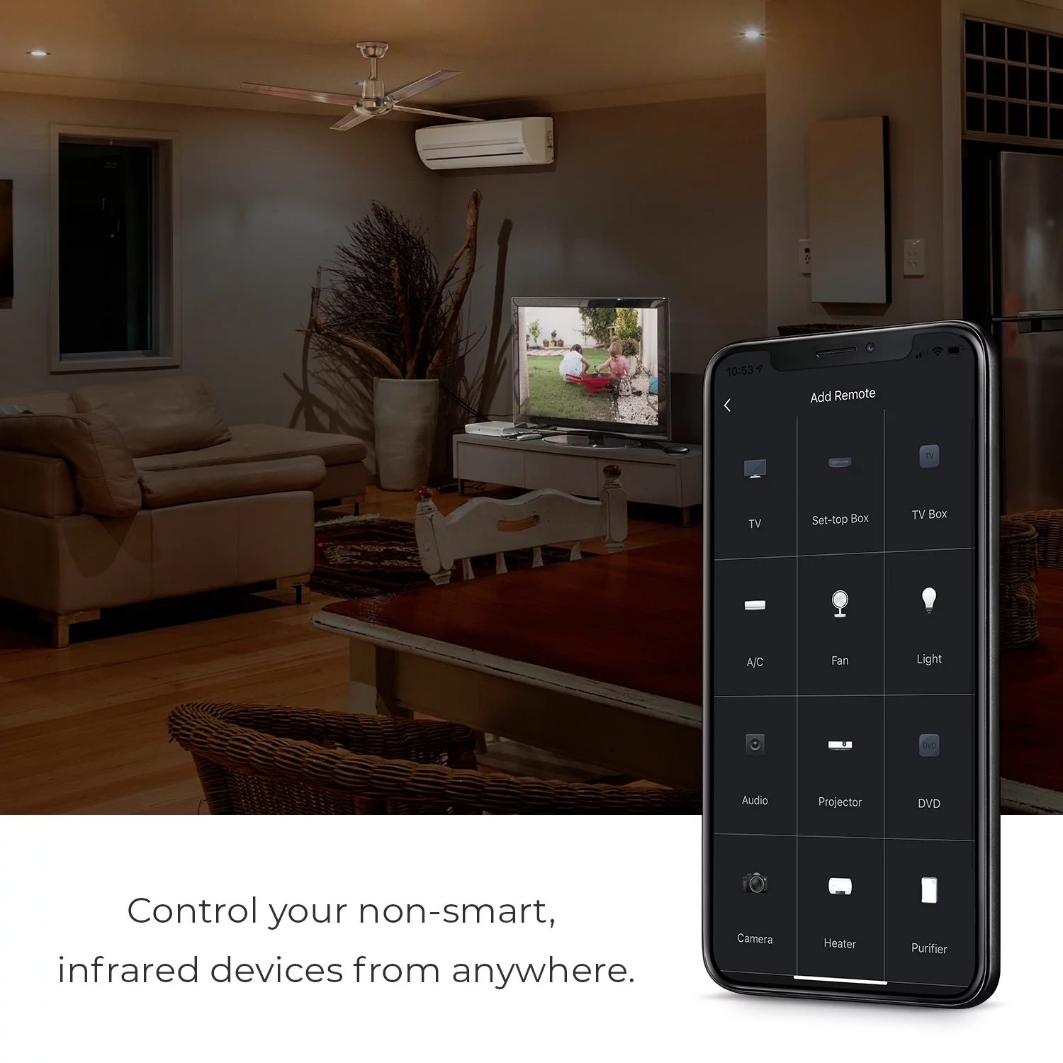 Globe Electric Wi-Fi Smart Black Universal Remote, No Hub Required, Voice Activated, 50279