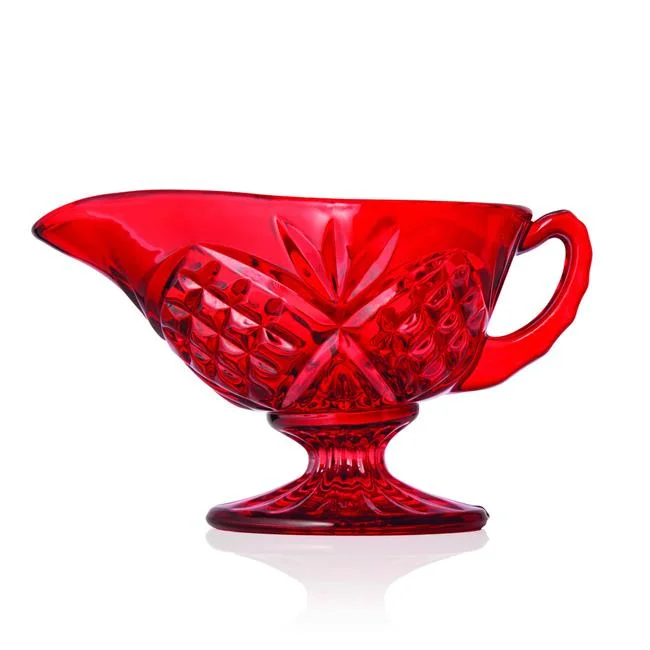 Godinger  Dublin Gravy Boat Table Decor, Red