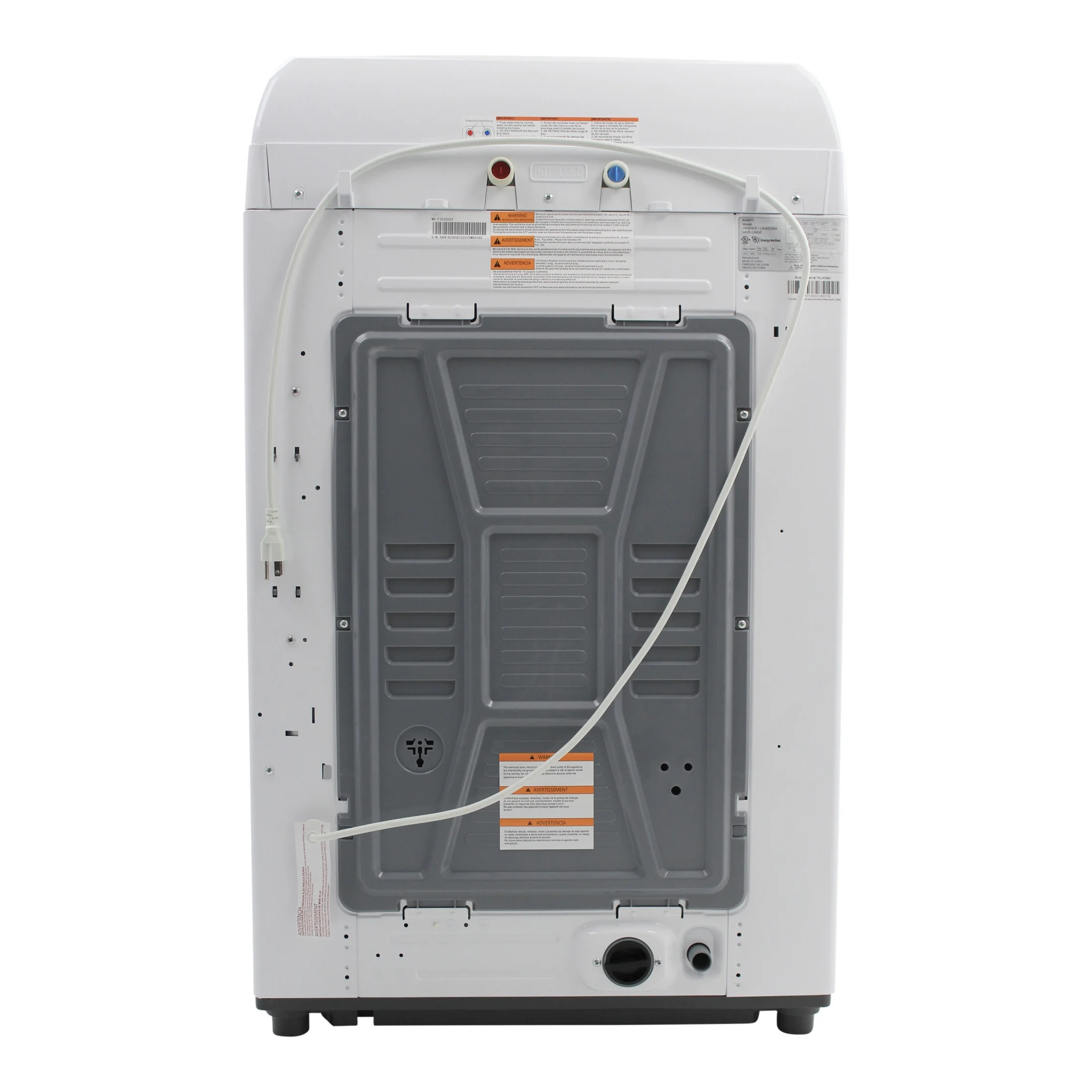 Avanti Top Load Washer, 4.4 Cu. ft. Capacity, in White (SLTW44D)