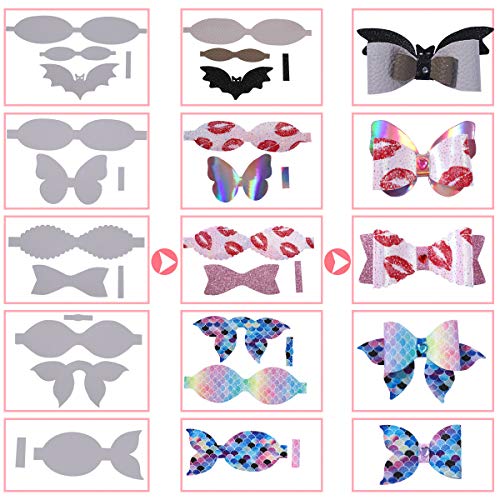 LITCHI Leather Bow Making Kit, Faux Leather Bow Kit, Faux Leather Bow Making Kit